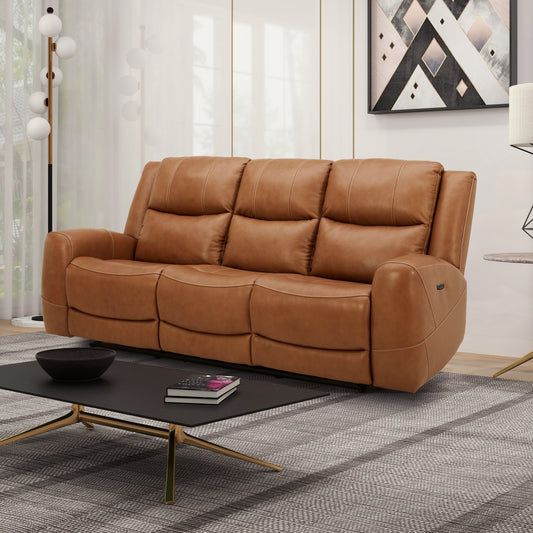 Roundhill Furniture Cozura Leather Power Dual Reclining Sofa