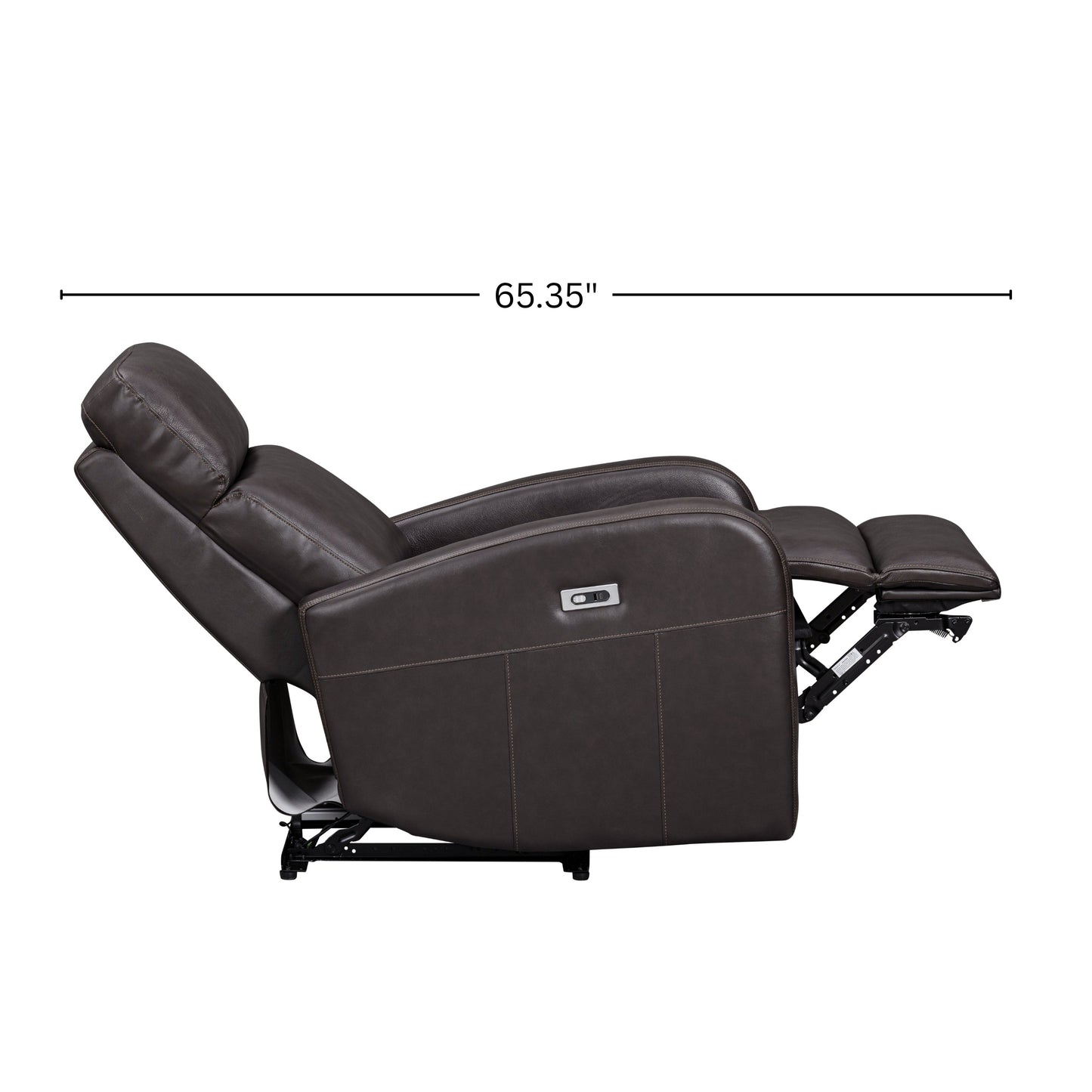 Roundhill Furniture Noah Leather Power Recliner Chair with Charging Port, One-Touch Electric Reclining Armchair