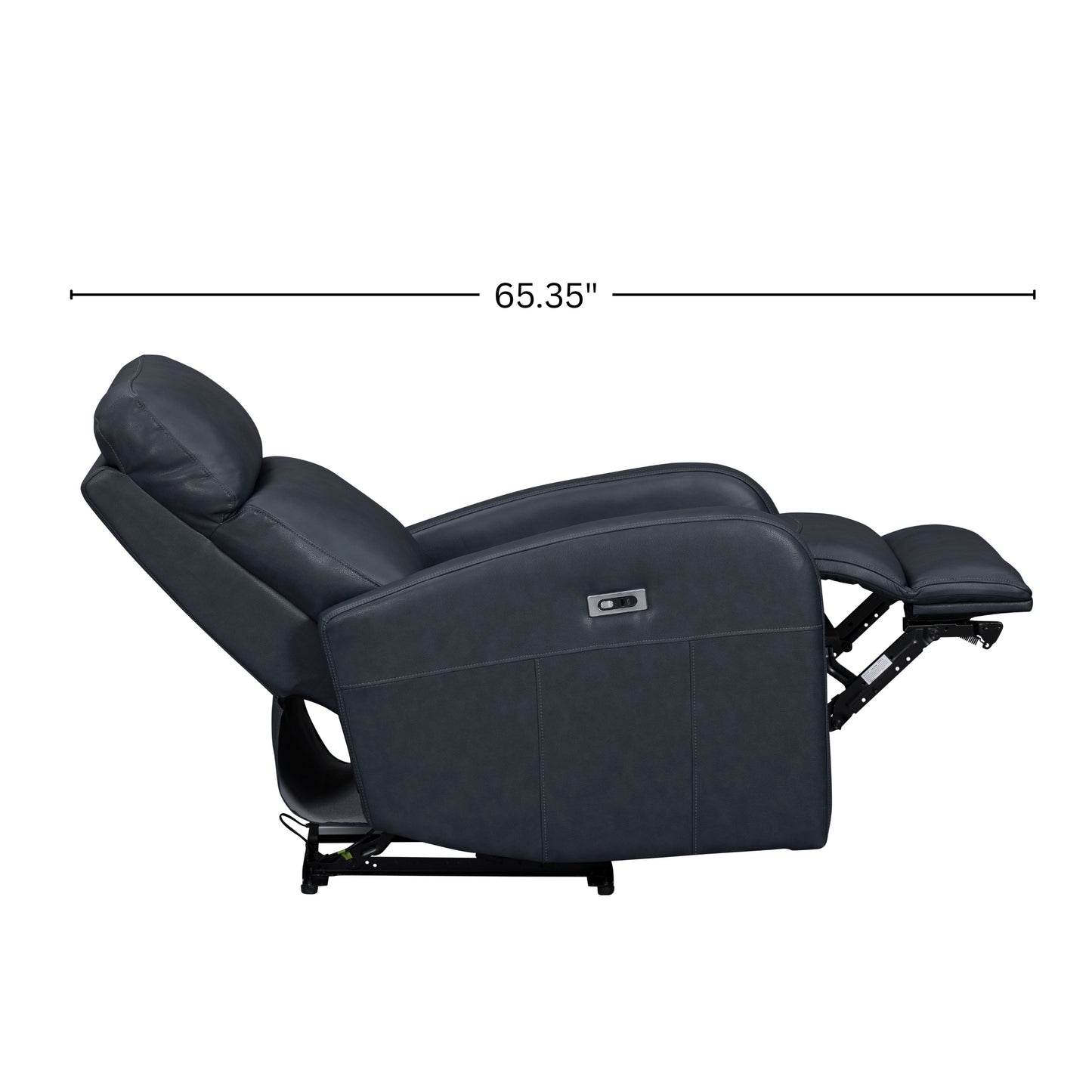 Roundhill Furniture Noah Leather Power Recliner Chair with Charging Port, One-Touch Electric Reclining Armchair