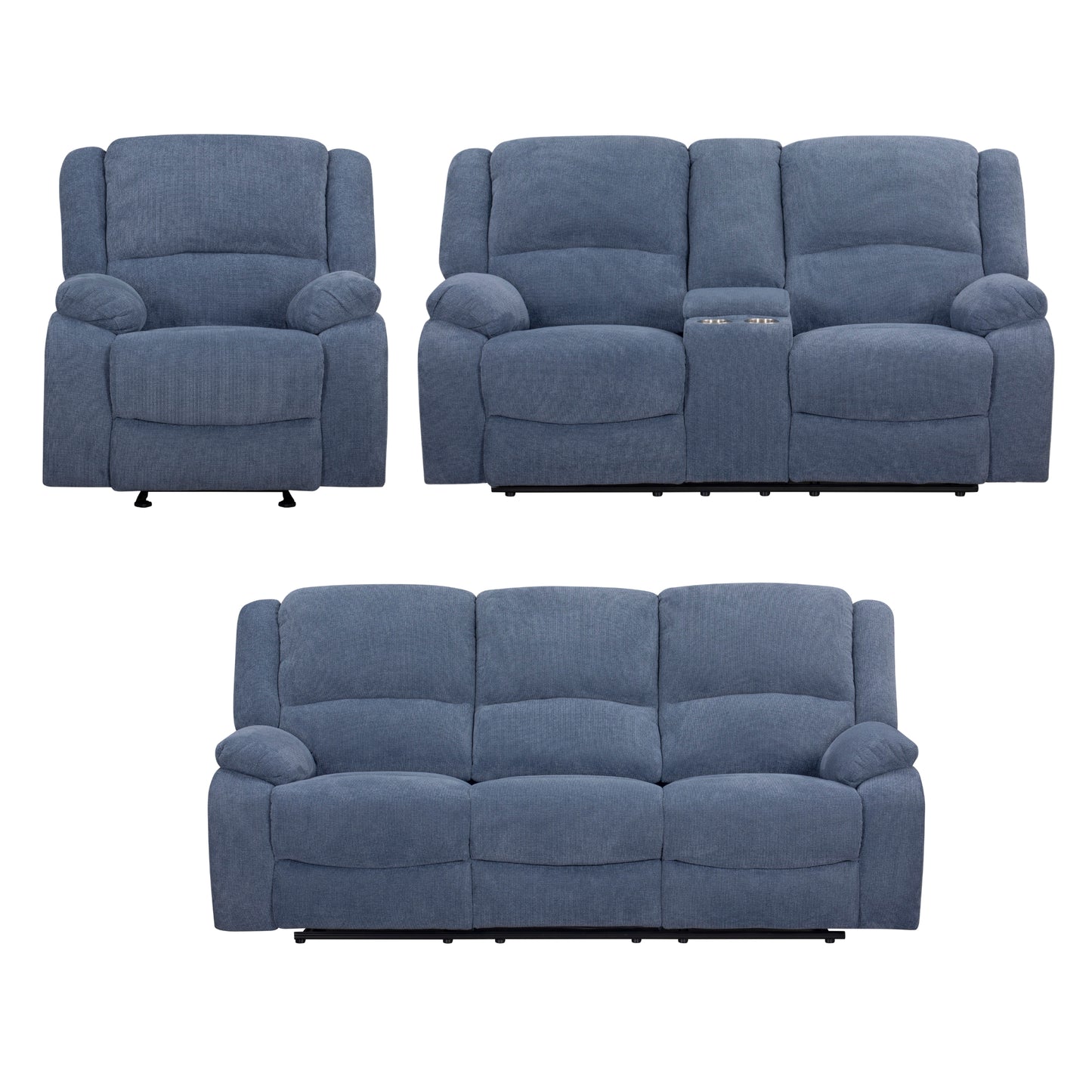 Roundhill Furniture Blitz Transitional Living Room Reclining Collection