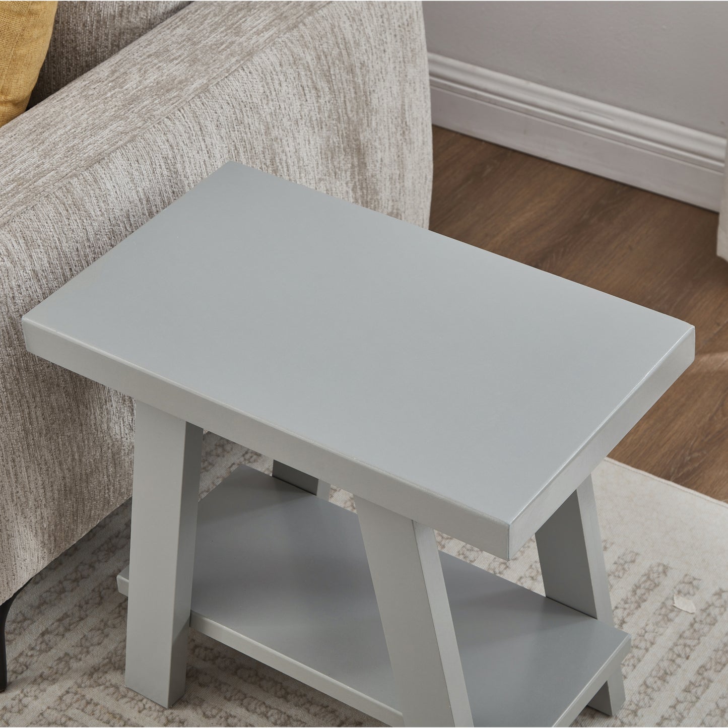 Roundhill Furniture Athens Contemporary Wood Shelf Side Table