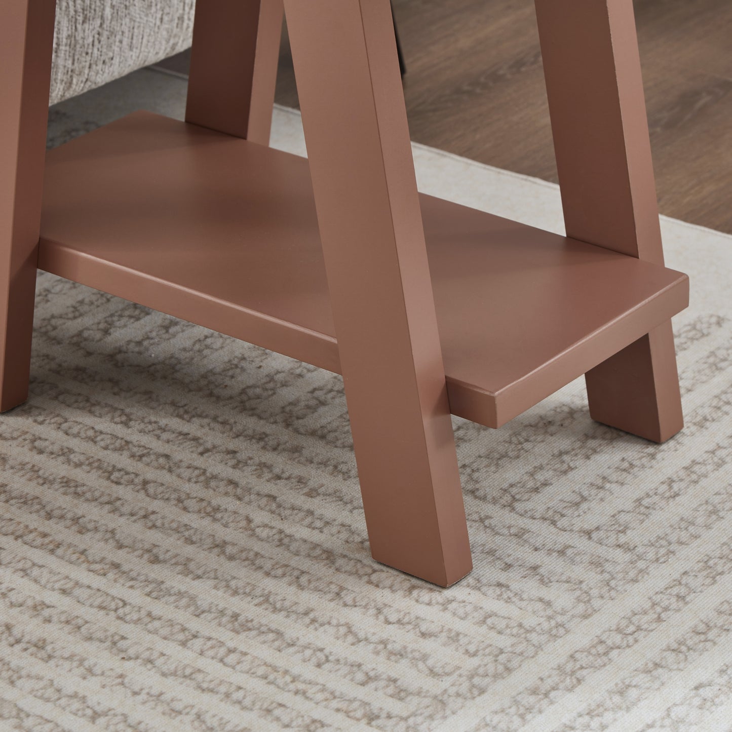 Roundhill Furniture Athens Contemporary Wood Shelf Side Table