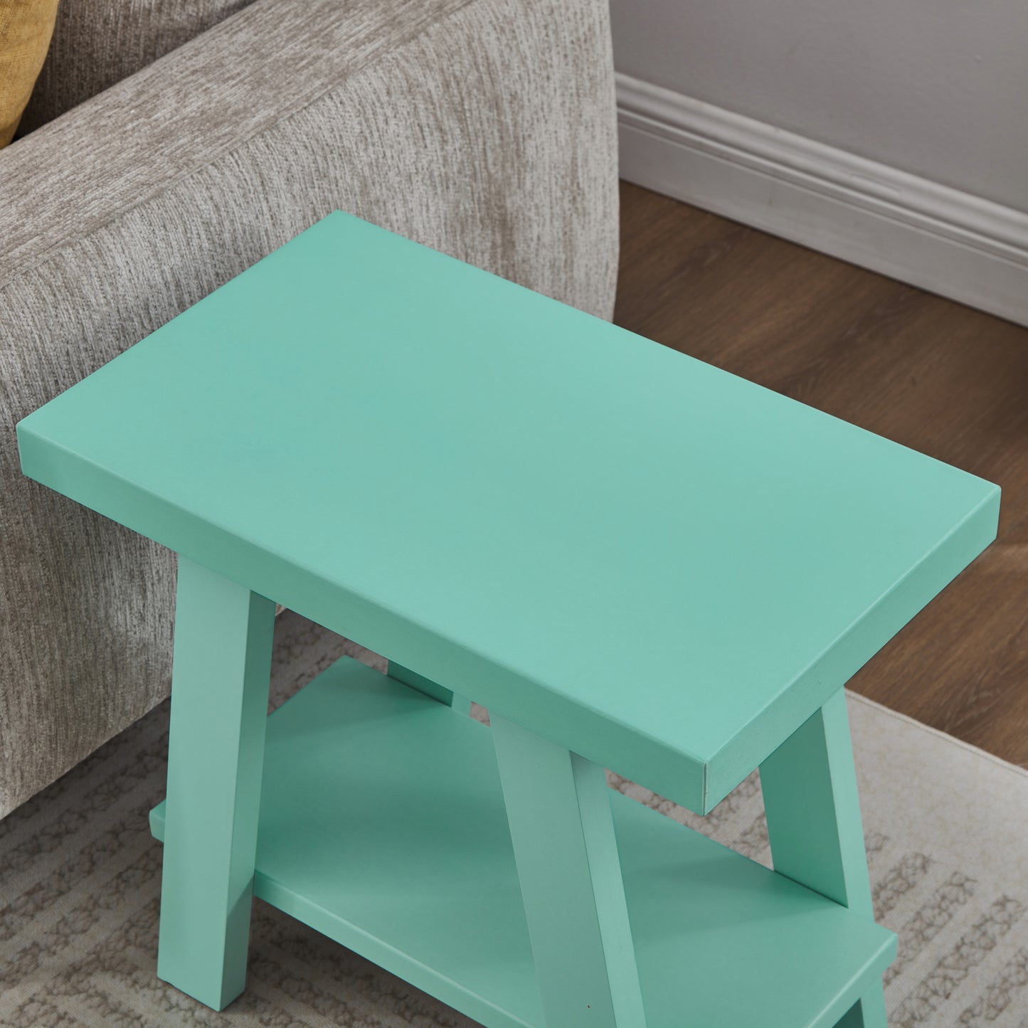 Roundhill Furniture Athens Contemporary Wood Shelf Side Table