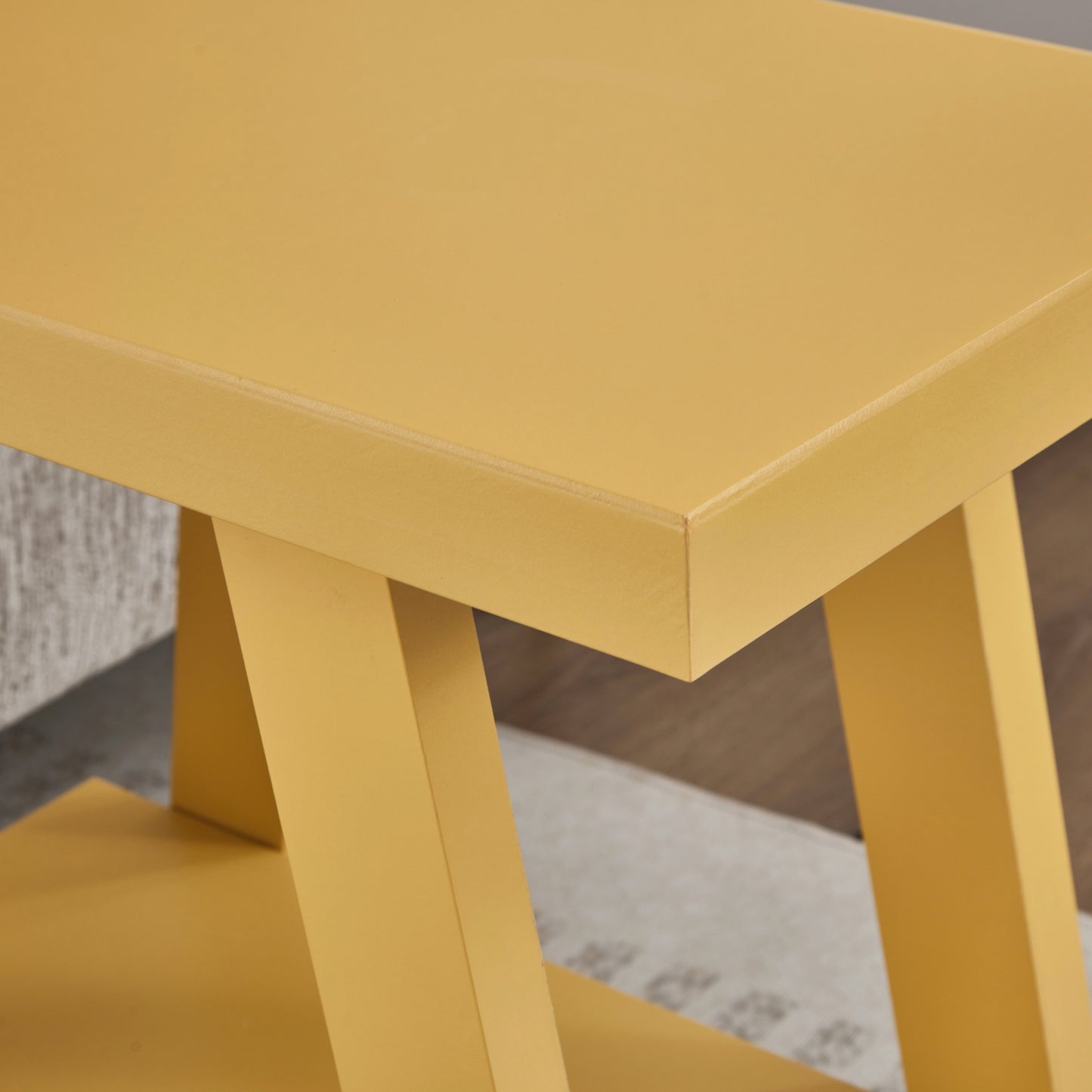 Roundhill Furniture Athens Contemporary Wood Shelf Side Table