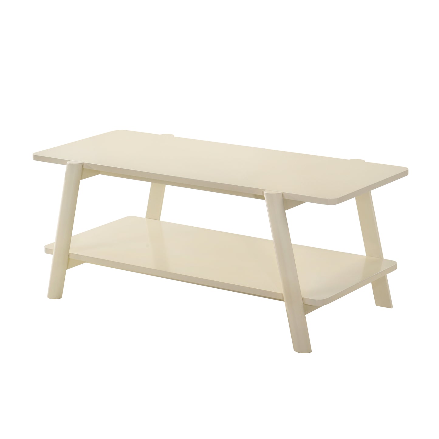 Roundhill Furniture Metz Mid-Century Modern Wood Shelf Coffee Table