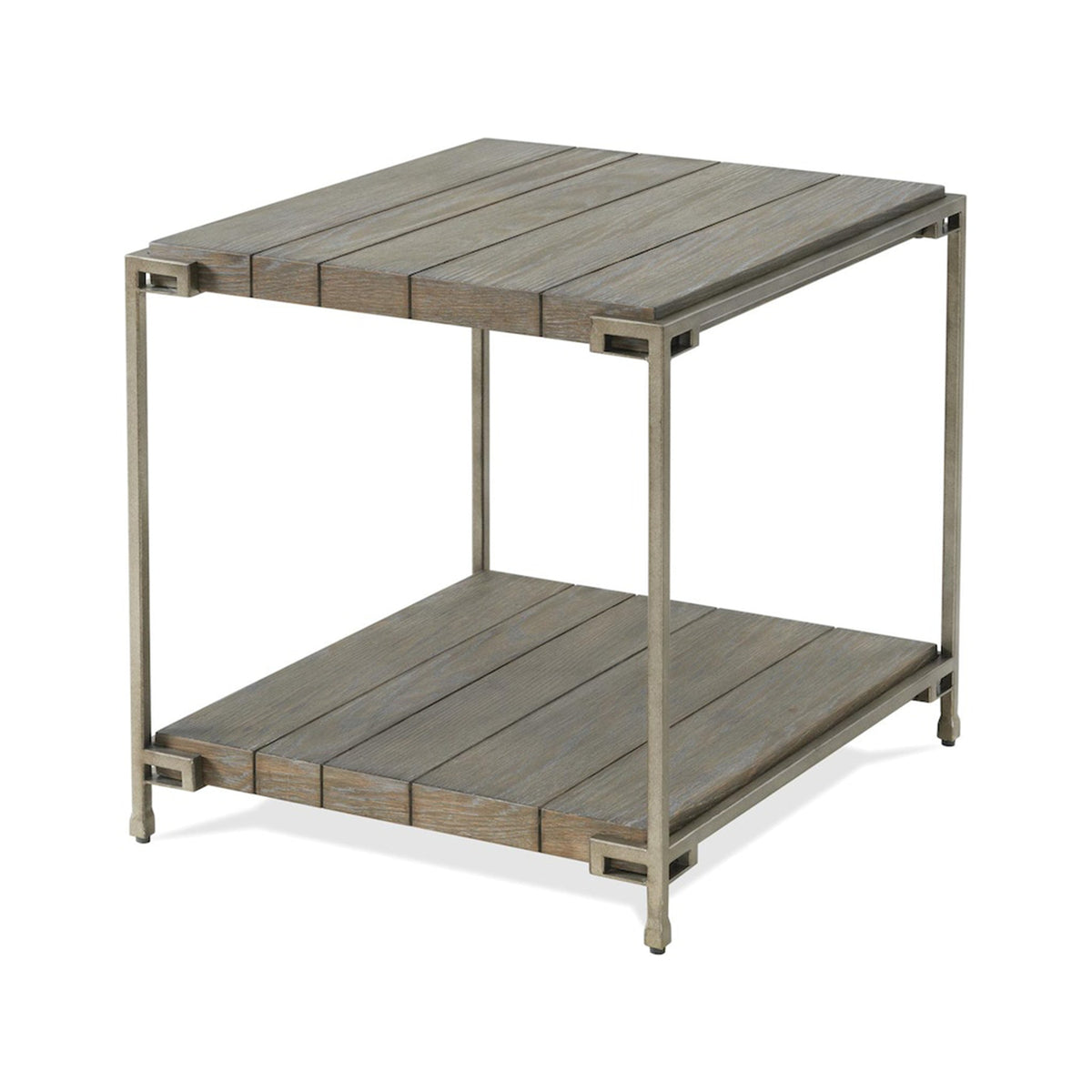 Roundhill Furniture Corbeta 3-Piece Metal Frame Wood Living Room Coffee Table and 2 End Tables Set, Aged Graphite