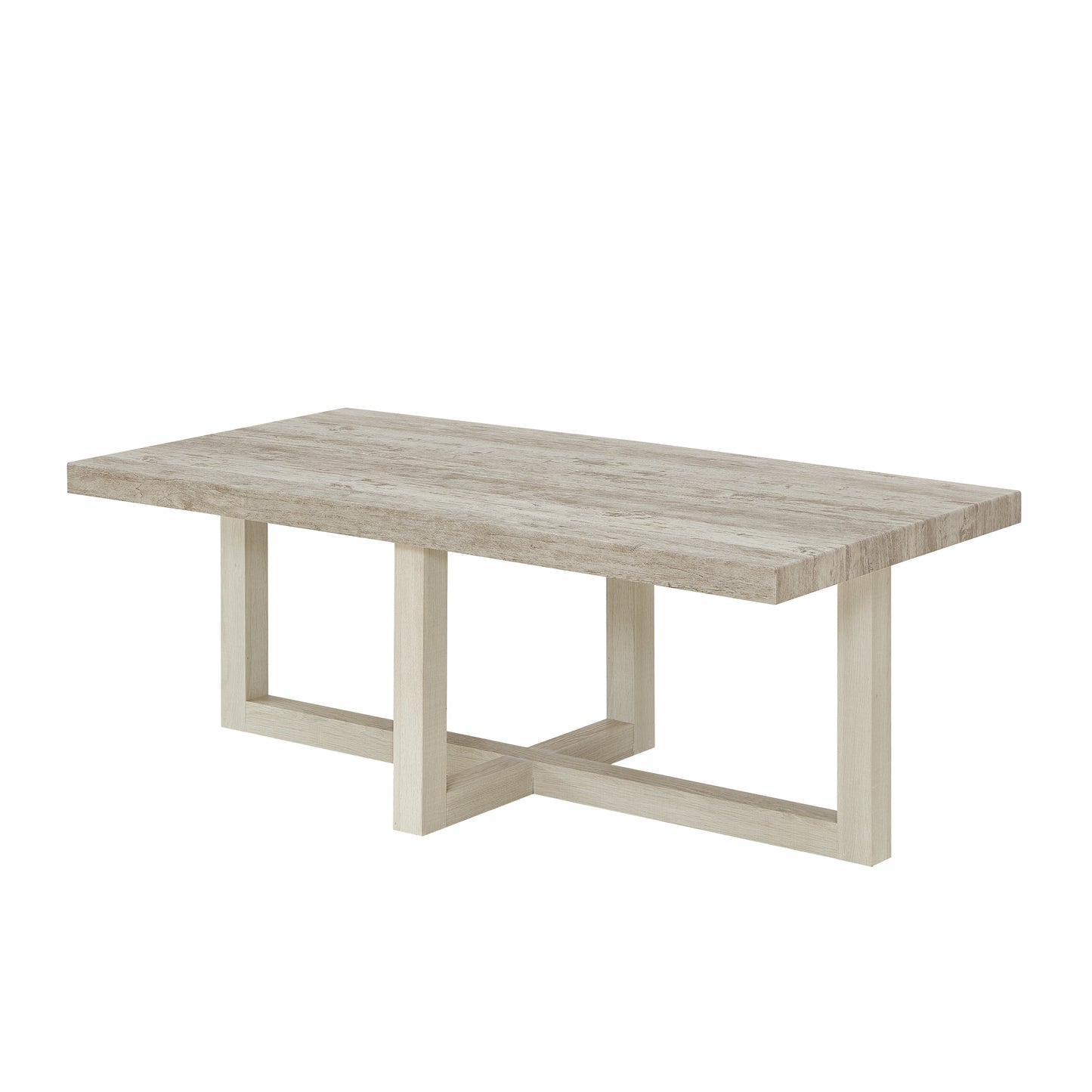 Roundhill Furniture Luno 3-Piece Coffee Table Set, Coffee Table and Two End Tables