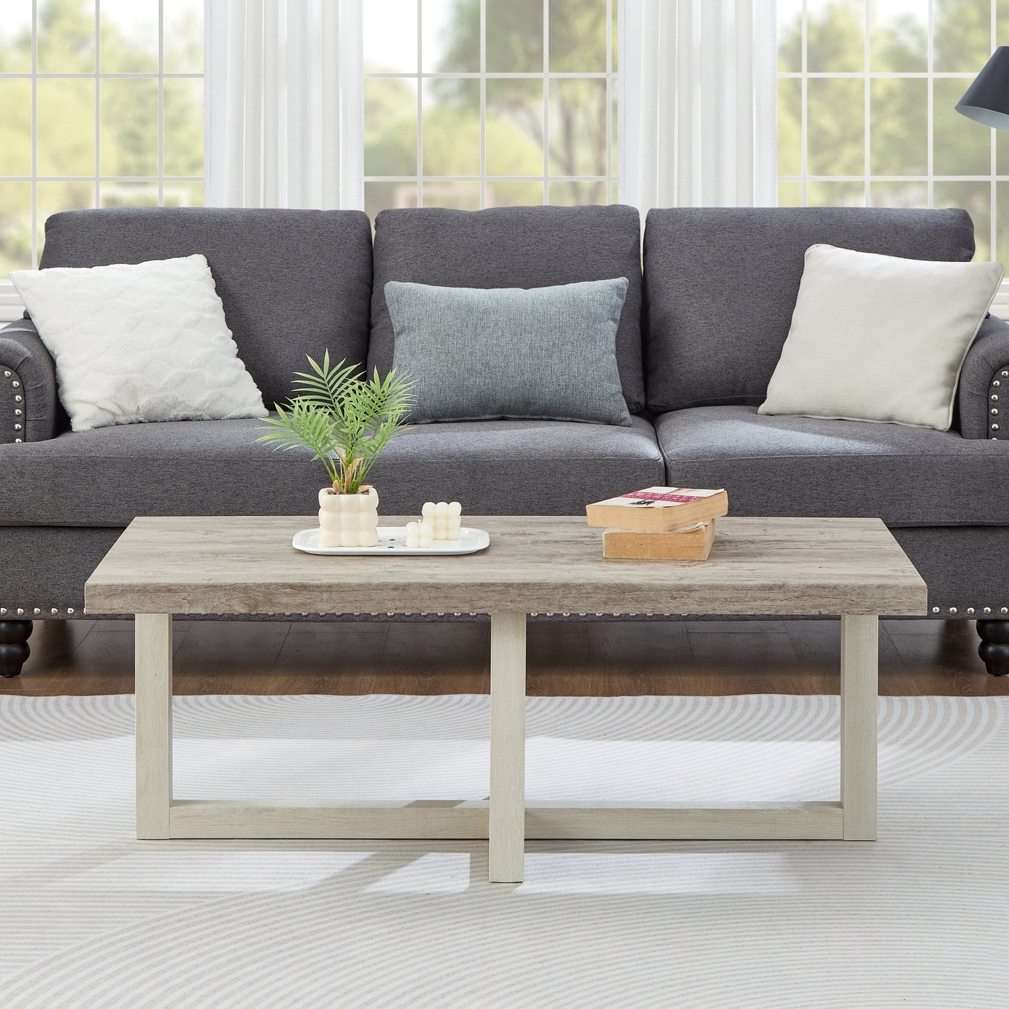 Roundhill Furniture Luno Contemporary Coffee Table