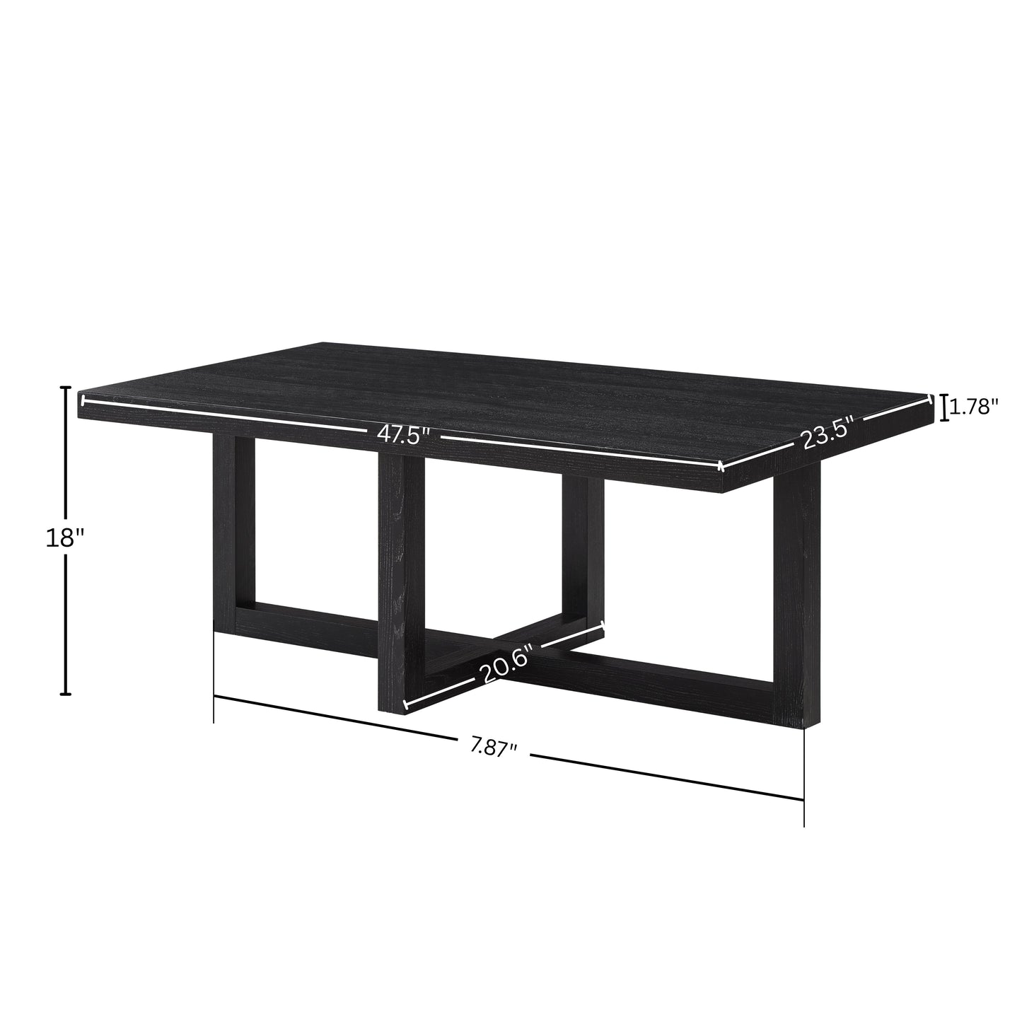 Roundhill Furniture Luno Contemporary Coffee Table