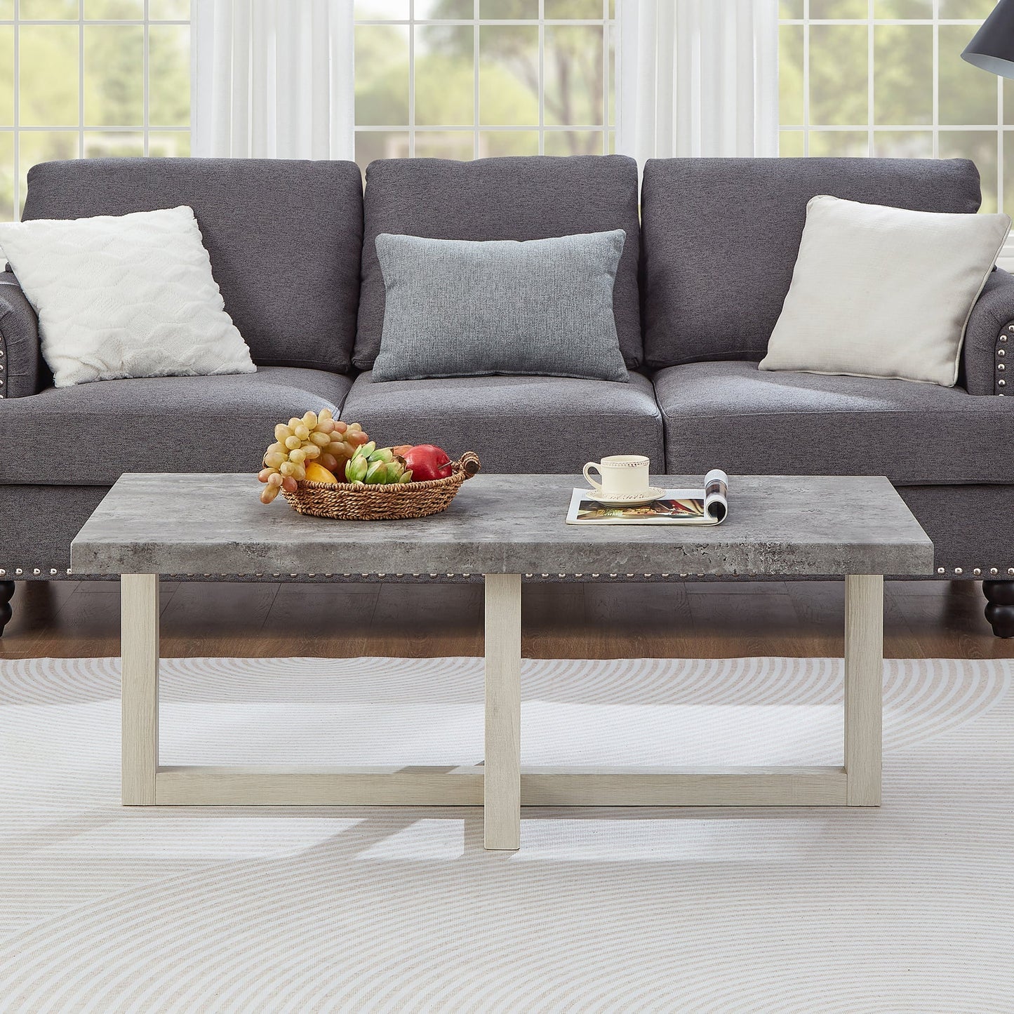 Roundhill Furniture Luno Contemporary Coffee Table