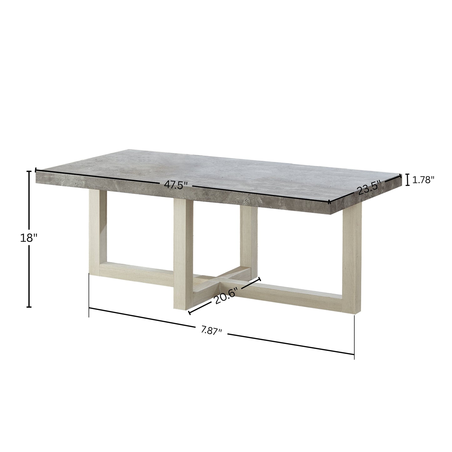 Roundhill Furniture Luno Contemporary Coffee Table