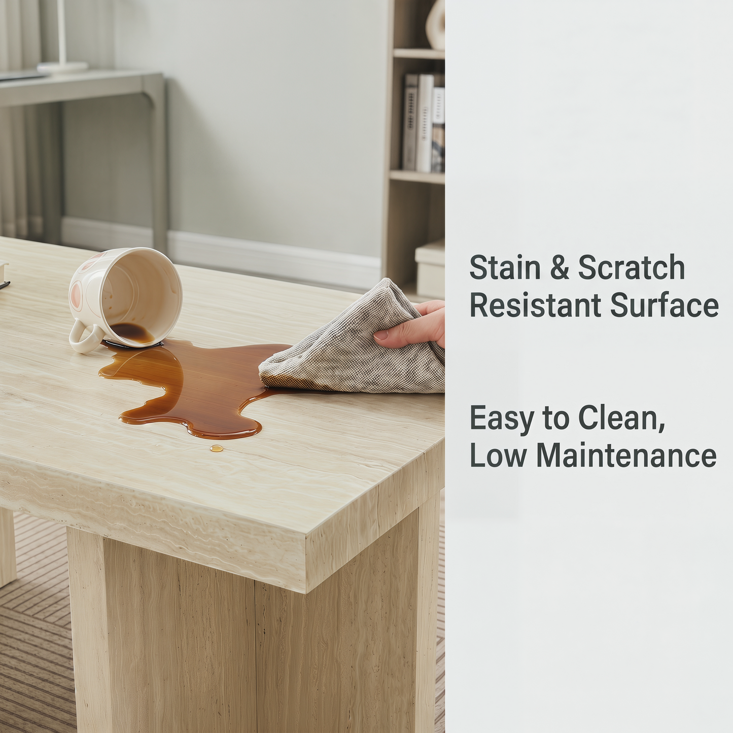 Roundhill Furniture Mchome 3-Piece Coffee Table Set, Coffee Table and Two End Tables