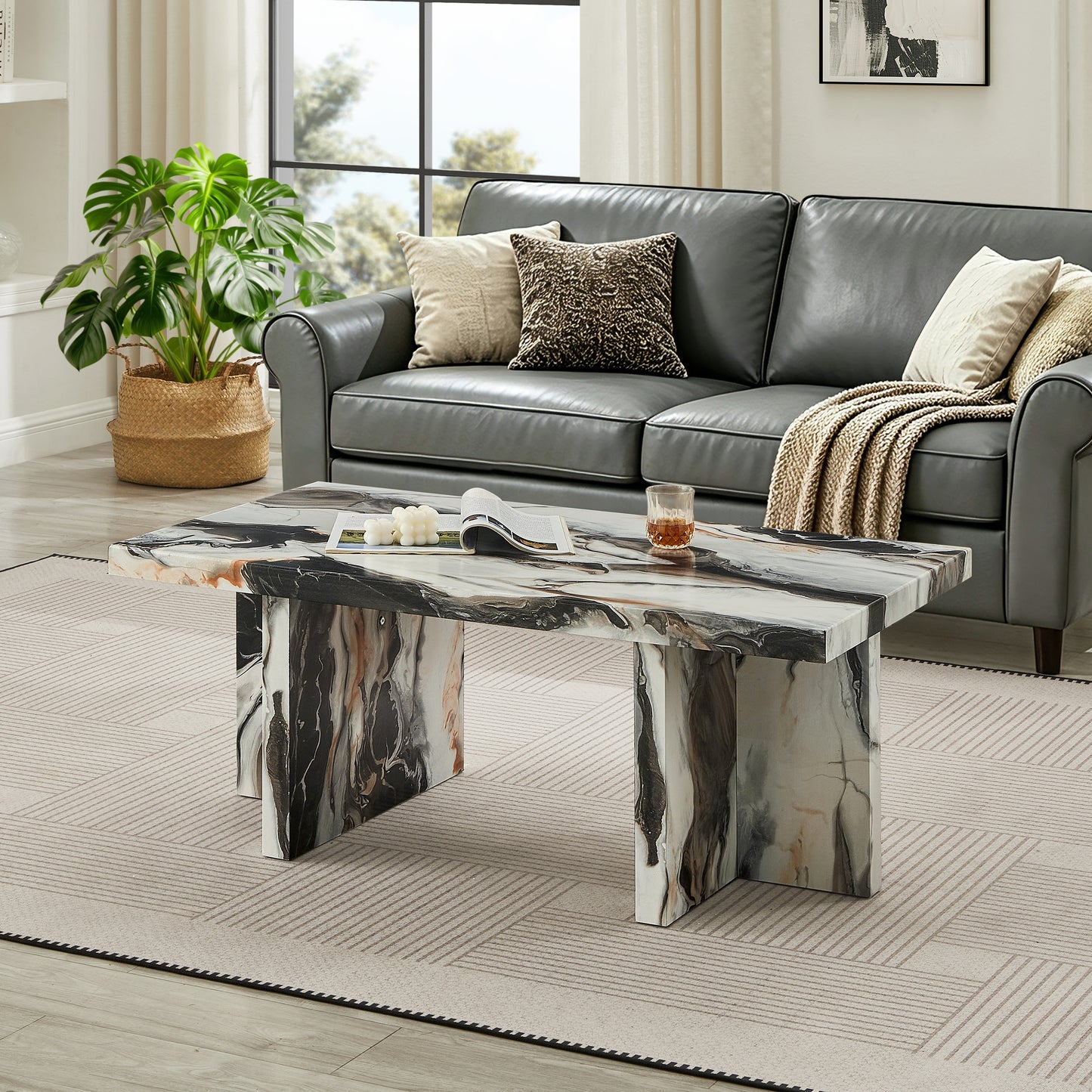 Roundhill Furniture Mchome Contemporary Coffee Table