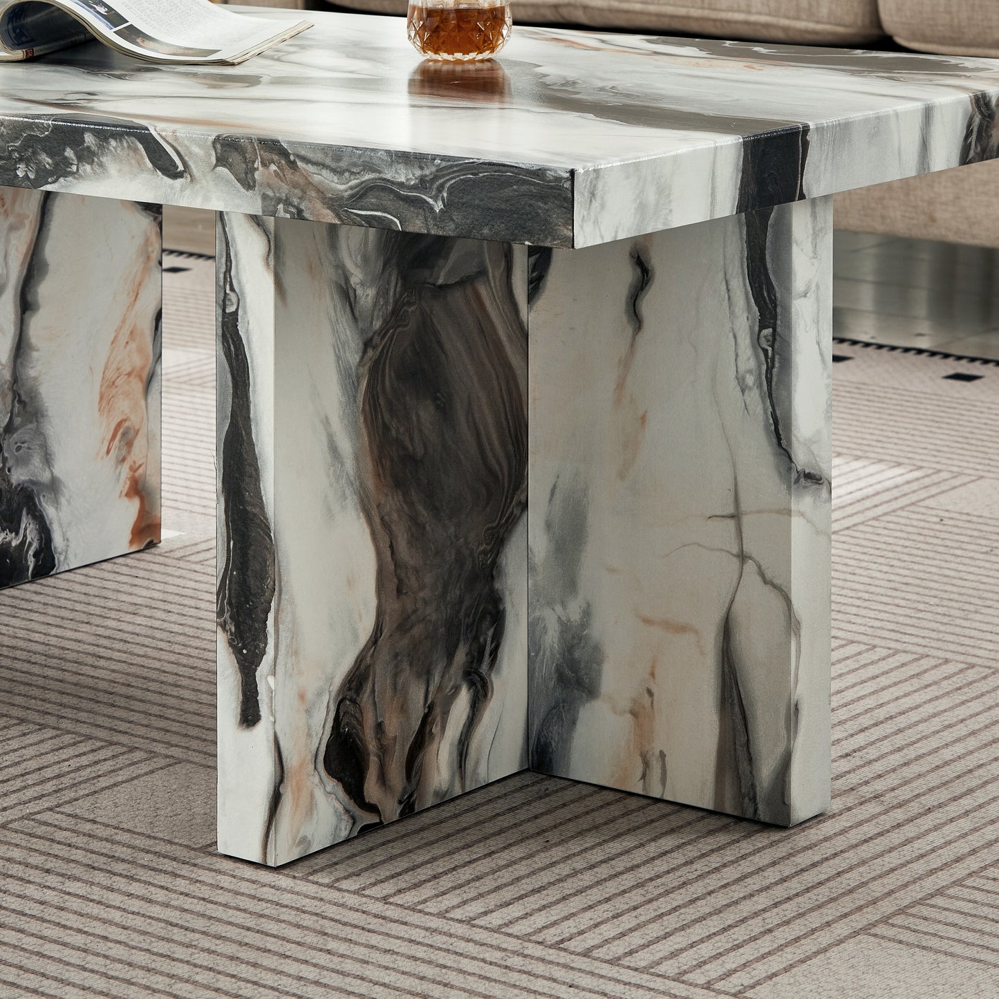 Roundhill Furniture Mchome Contemporary Coffee Table