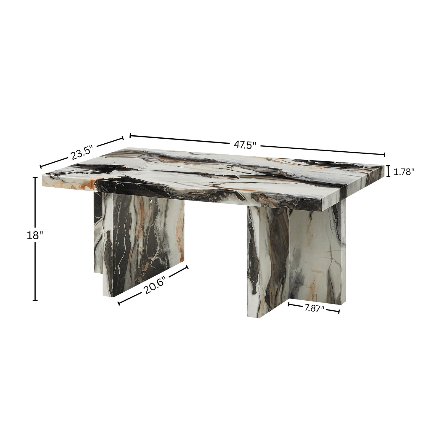 Roundhill Furniture Mchome Contemporary Coffee Table