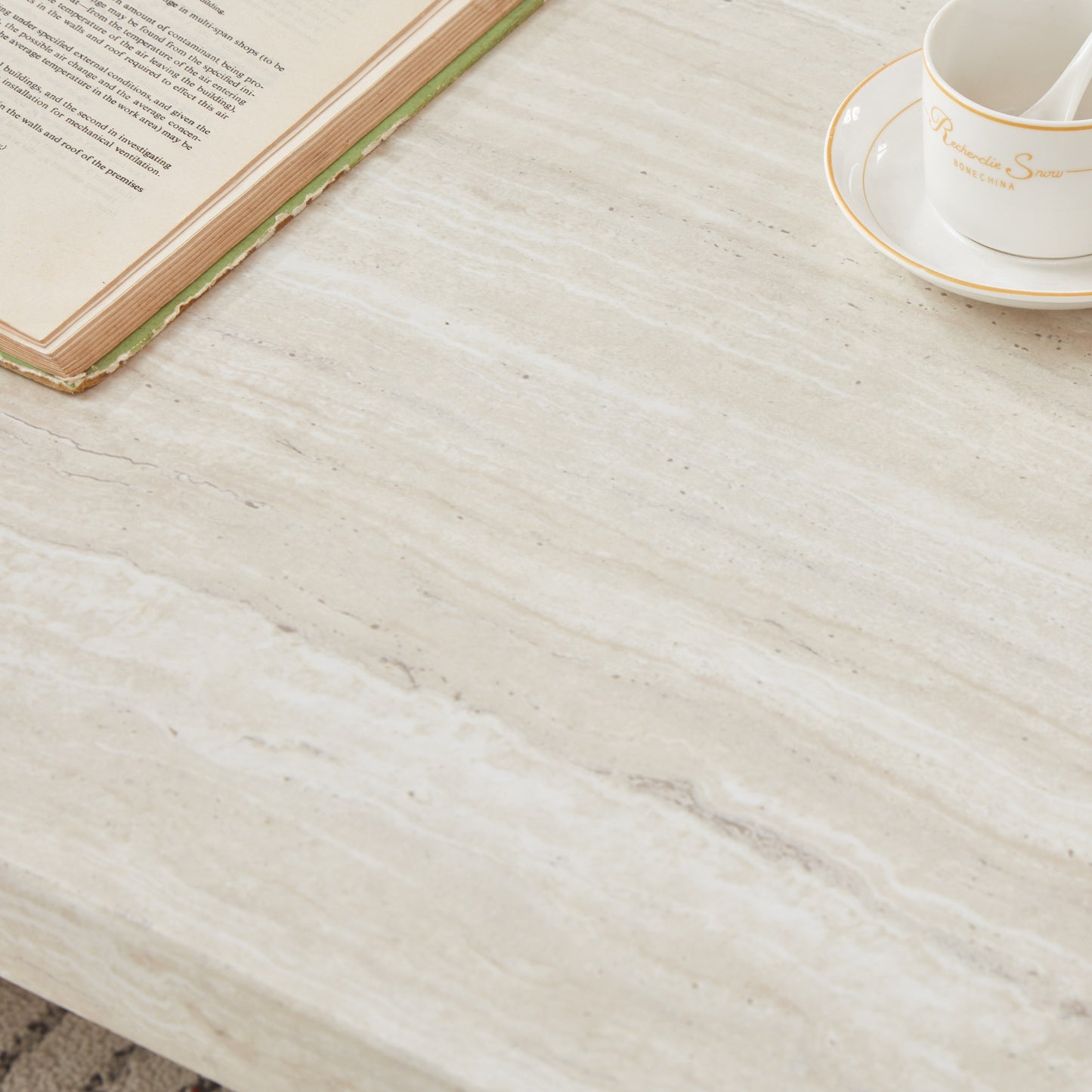 Tabner Cavira 3-Piece Faux Marble Coffee Table Set