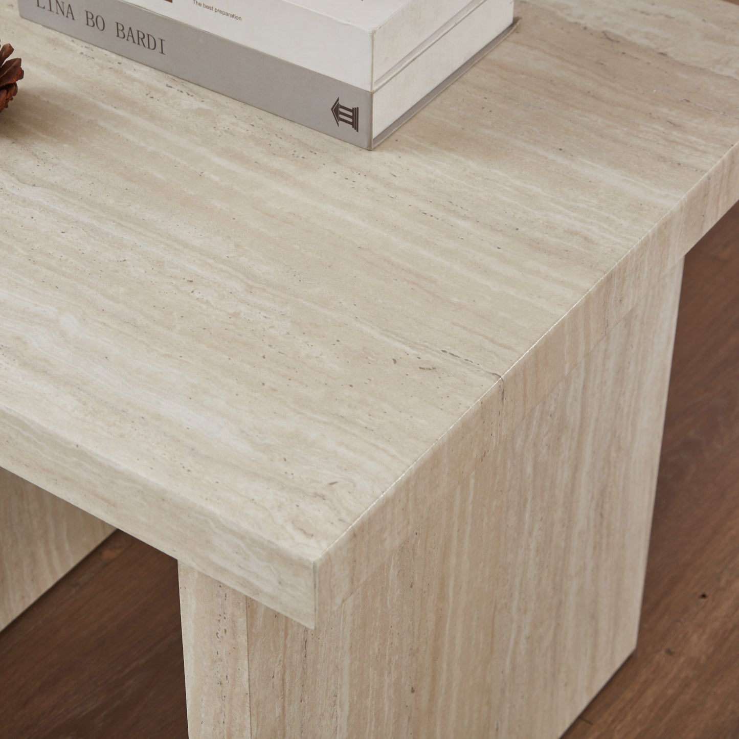 Tabner Cavira 3-Piece Faux Marble Coffee Table Set