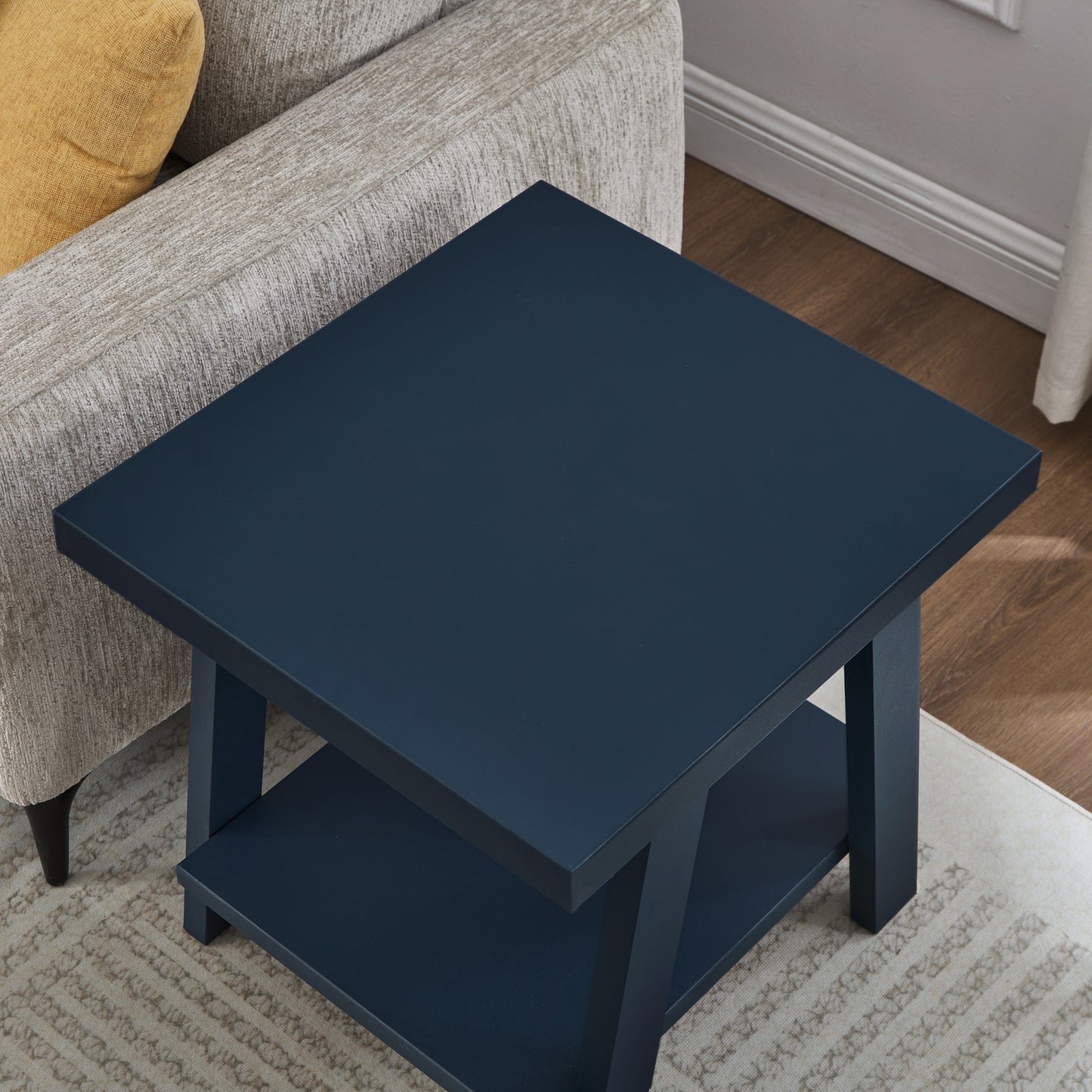 Roundhill Furniture Athens Contemporary Wood Shelf End Table