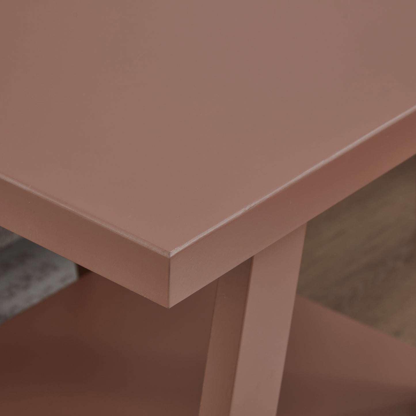 Roundhill Furniture Athens Contemporary Wood Shelf End Table