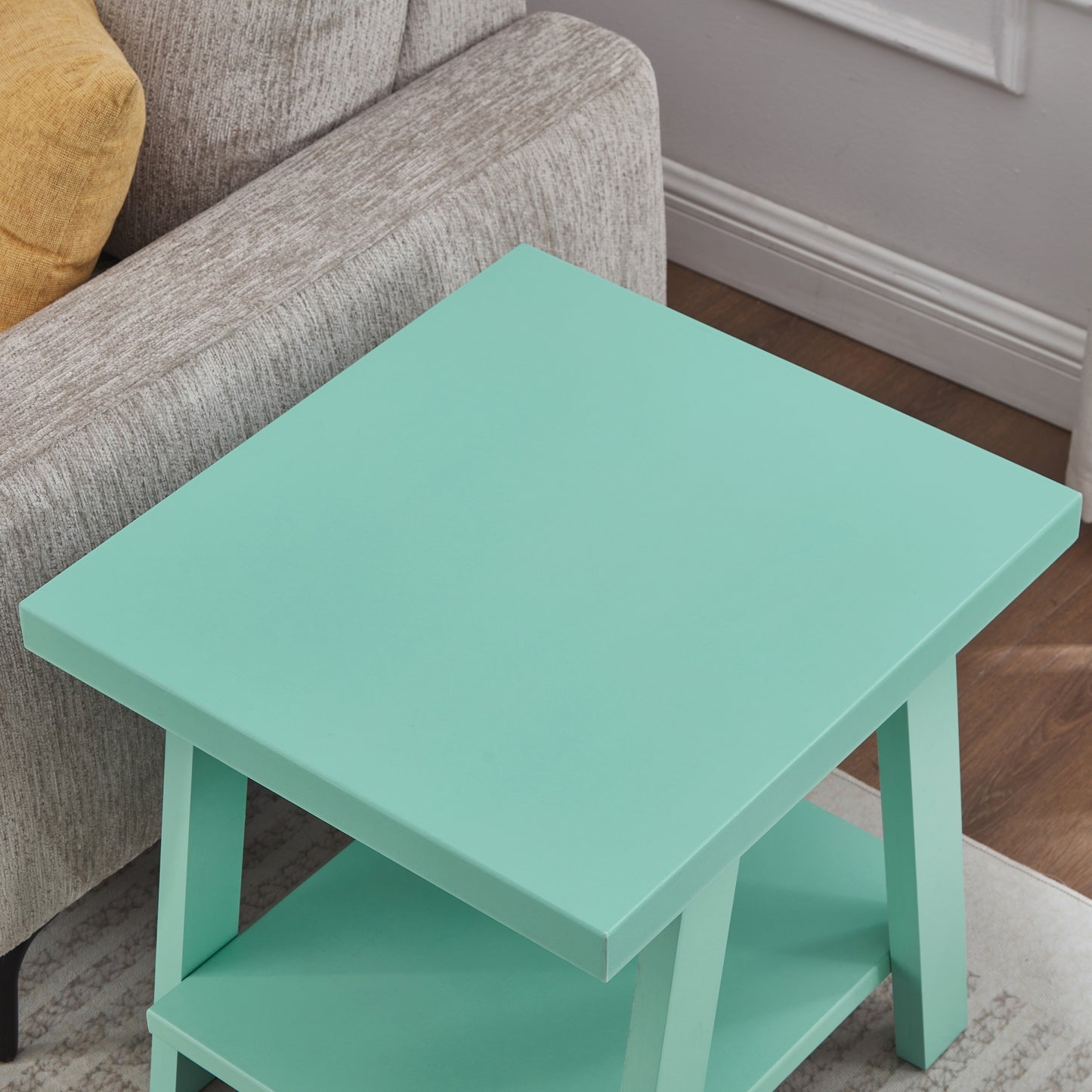 Roundhill Furniture Athens Contemporary Wood Shelf End Table