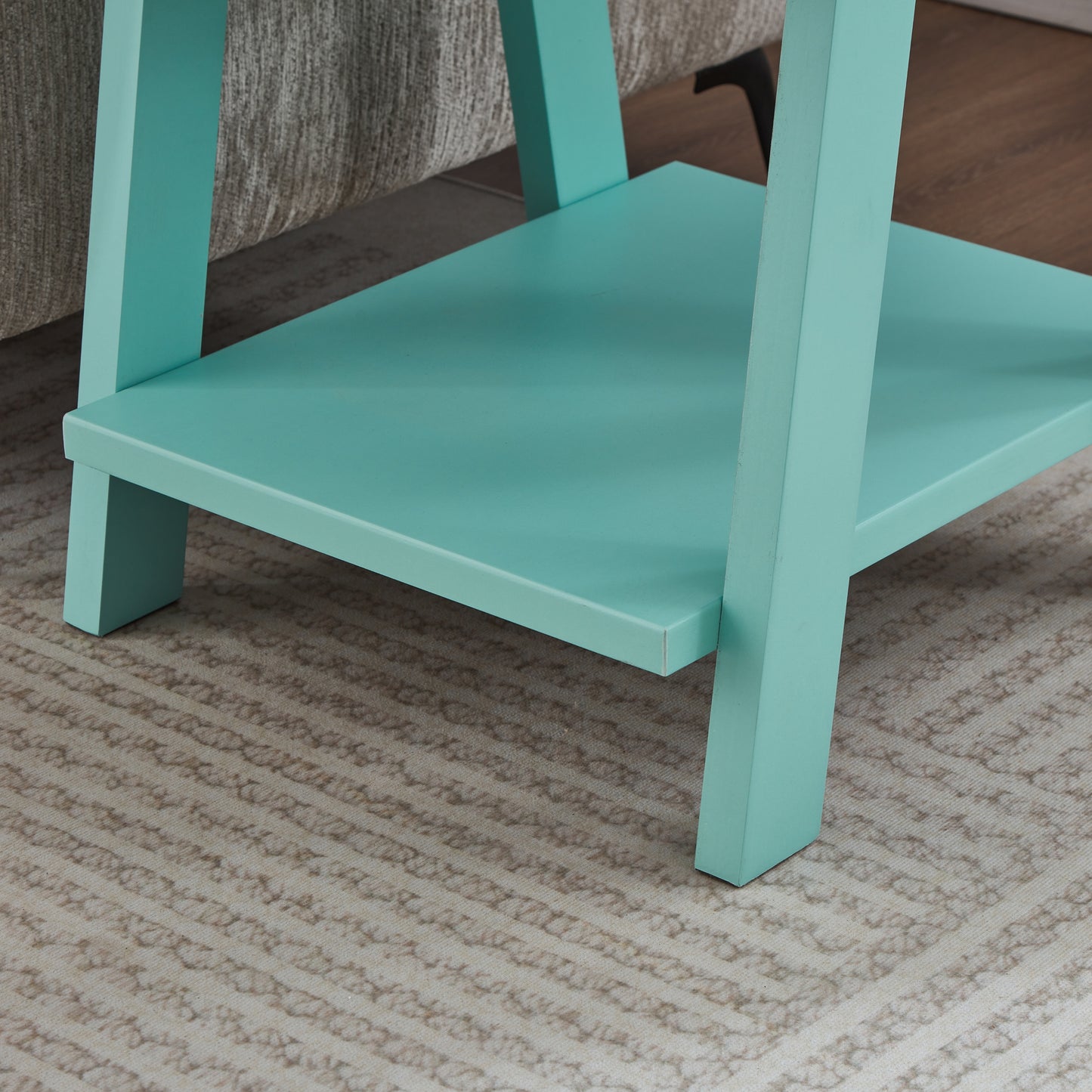 Roundhill Furniture Athens Contemporary Wood Shelf End Table