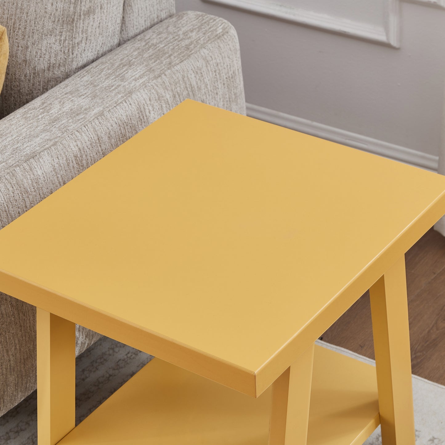 Roundhill Furniture Athens Contemporary Wood Shelf End Table