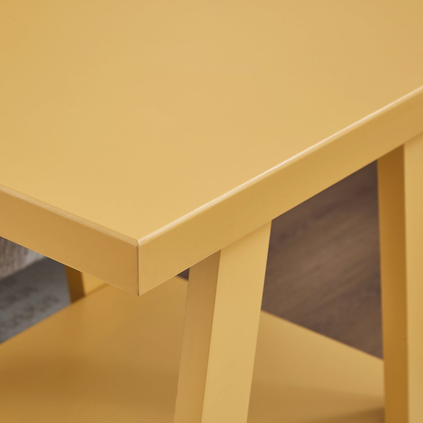 Roundhill Furniture Athens Contemporary Wood Shelf End Table