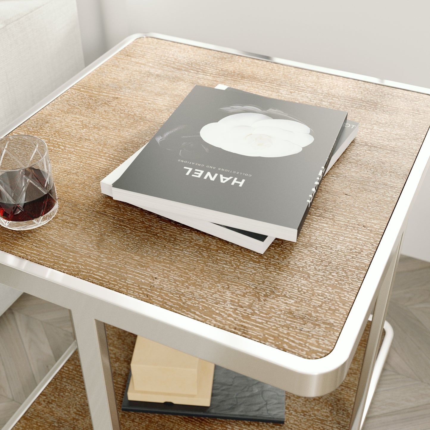 Roundhill Furniture Allan Contemporary Square End Table, Nightstand, Brown