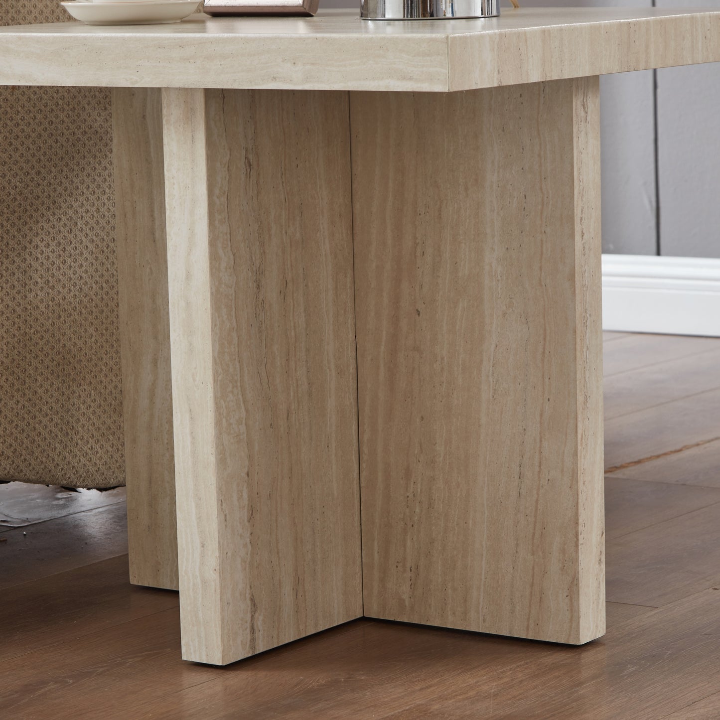 Annex & Co Cavira Modern Faux Marble Living Room End/Side Table