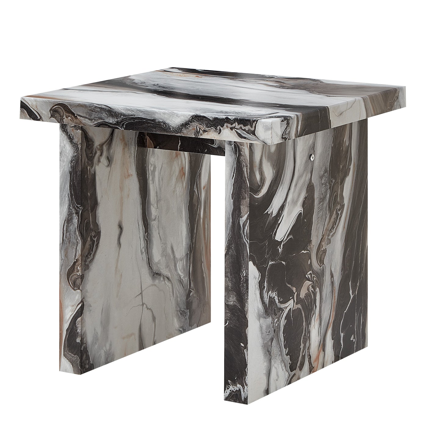 Annex & Co Cavira Modern Faux Marble Living Room End/Side Table
