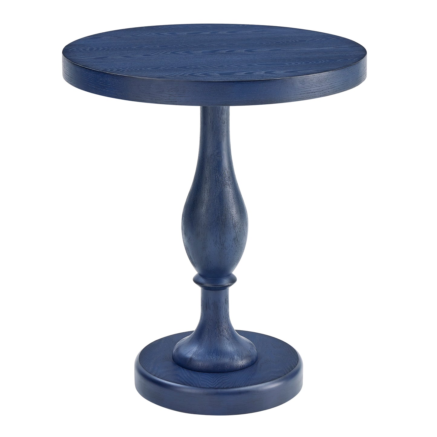 Roundhill Furniture Solmere 22" Round Wood Pedestal End Table