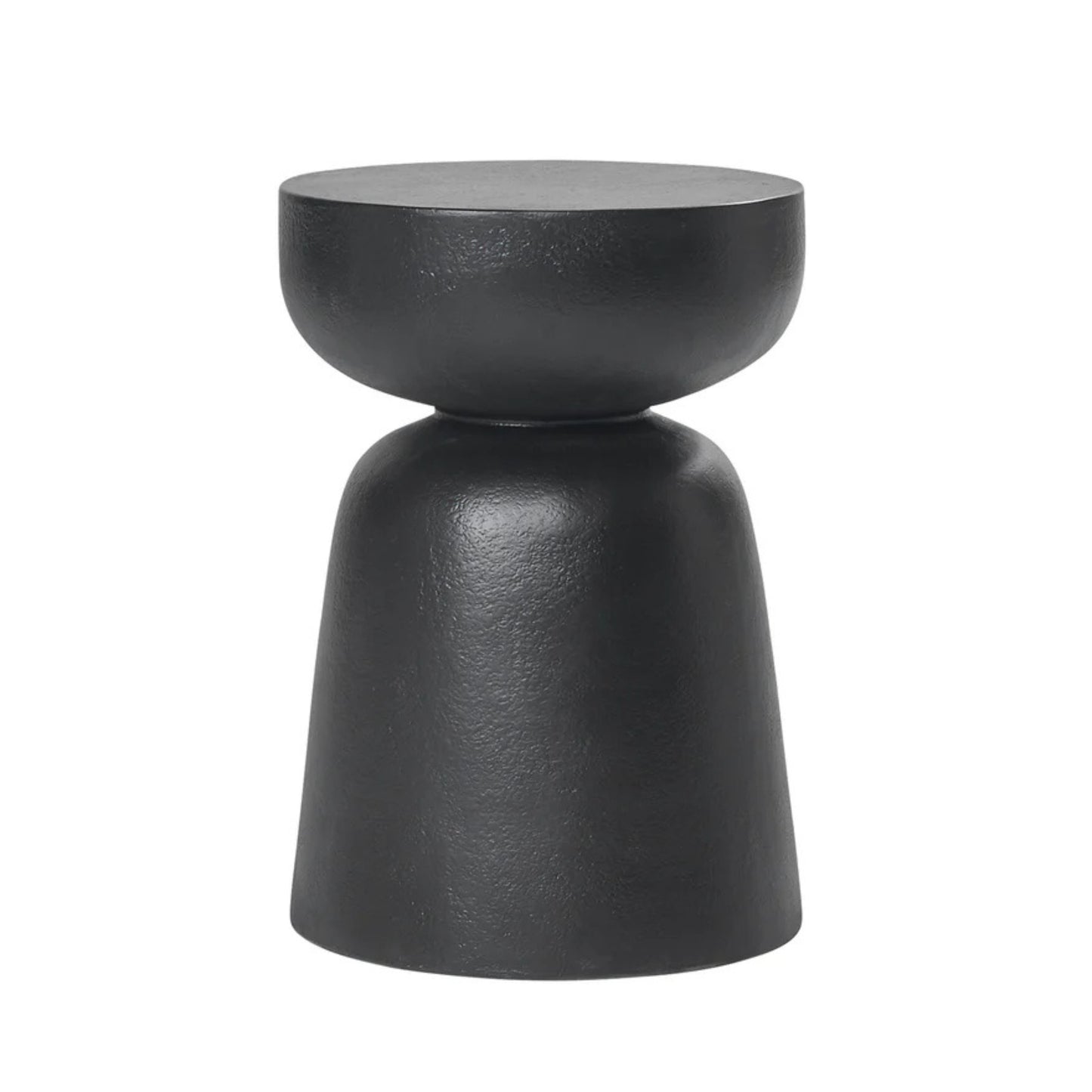 Roundhill Furniture Liora Indoor/Outdoor Sculptural Black End Table