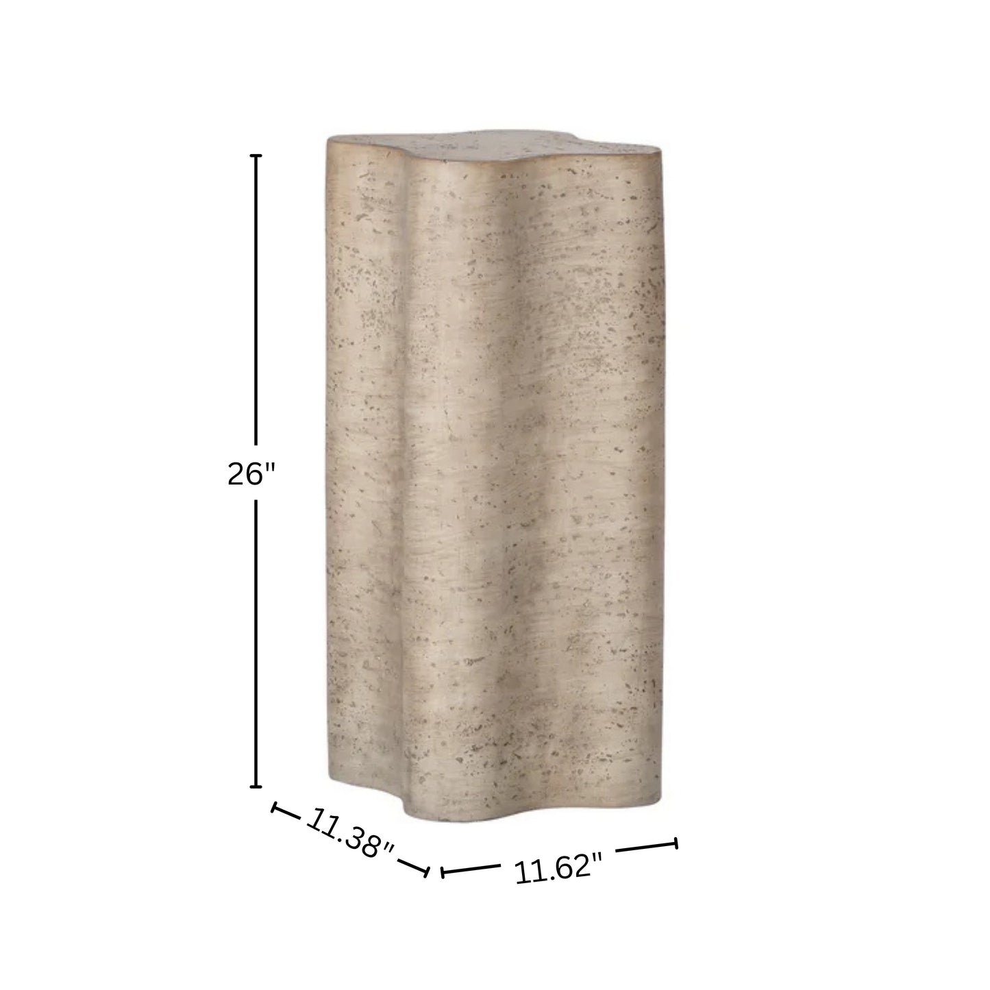 Roundhill Furniture Vallo Indoor/Outdoor Faux Travertine End Table
