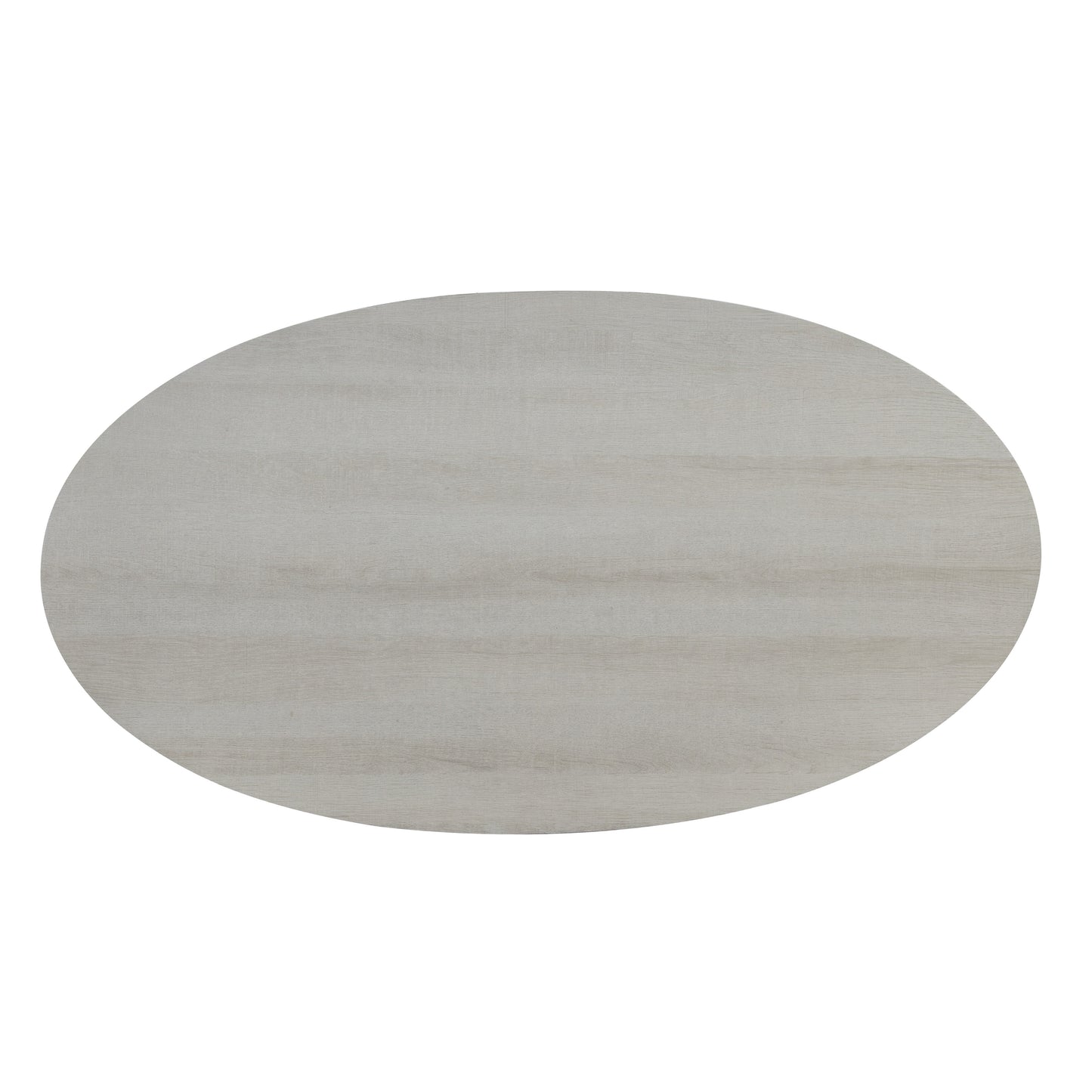 Anze Contemporary Oval Wood Shelf 3-Piece Coffee Table Set
