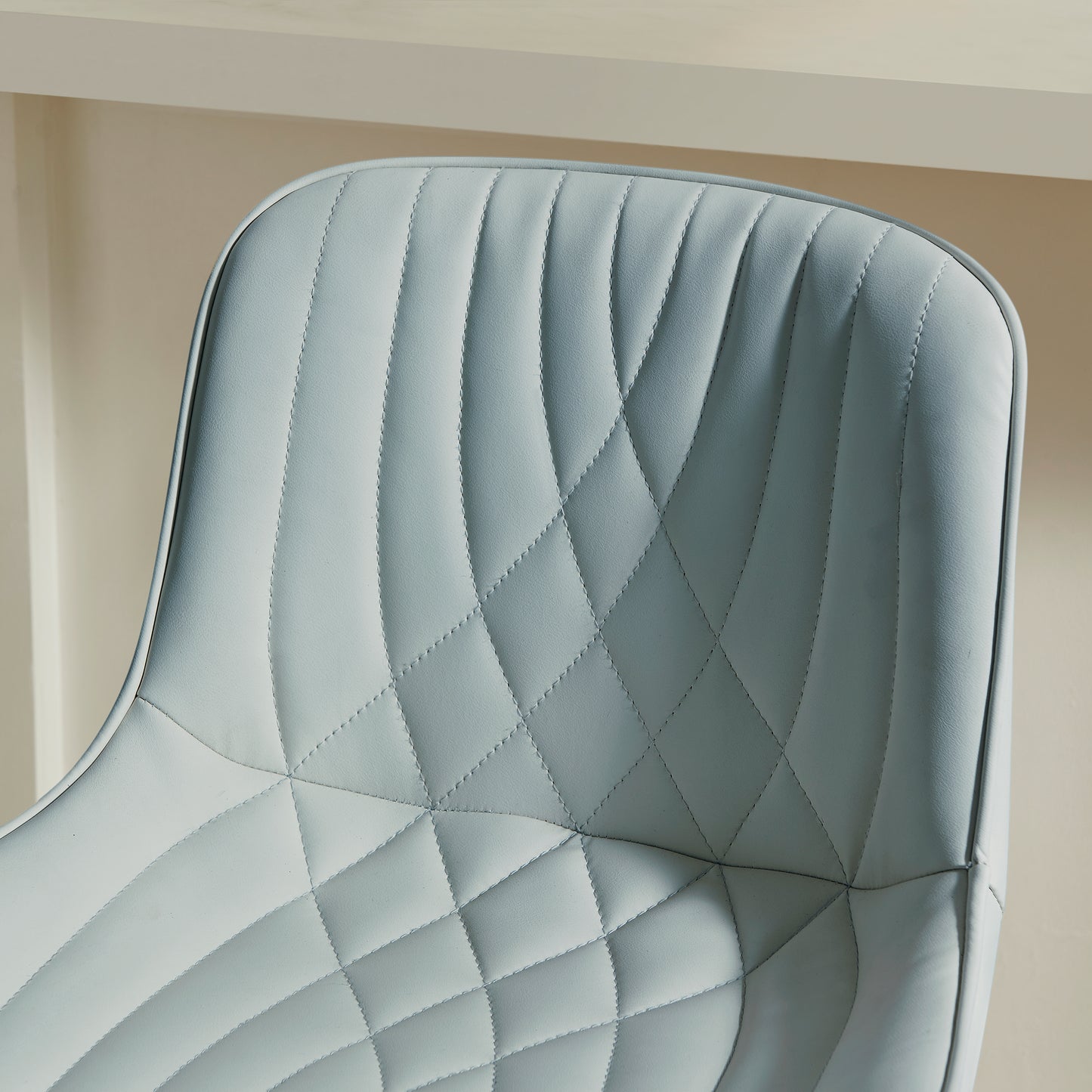 Roundhill Furniture Kovyn Contemporary Adjustable Barstool with Faux Leather Swivel Seats, Set of 2