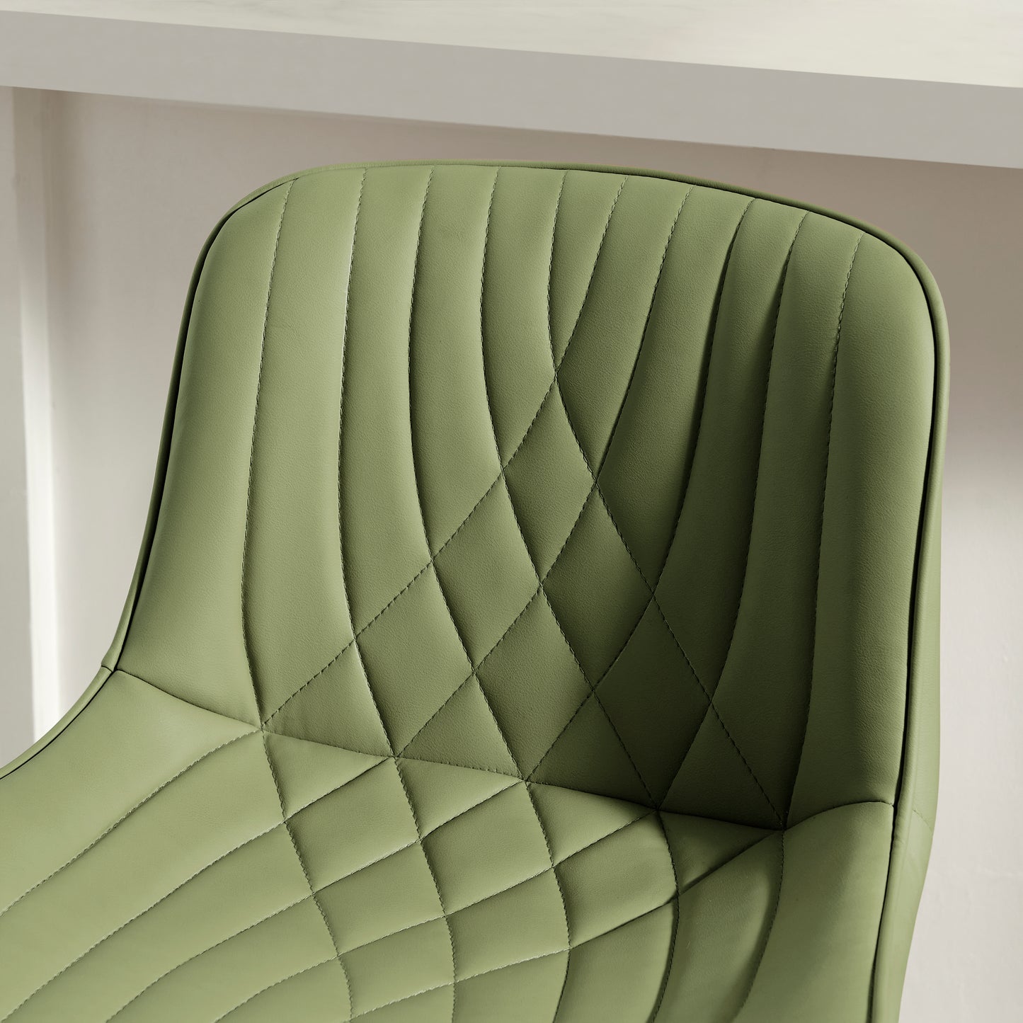 Roundhill Furniture Kovyn Contemporary Adjustable Barstool with Faux Leather Swivel Seats, Set of 2