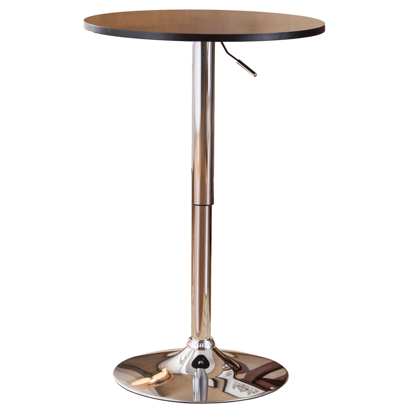 Adjustable Wood and Metal Bar Table