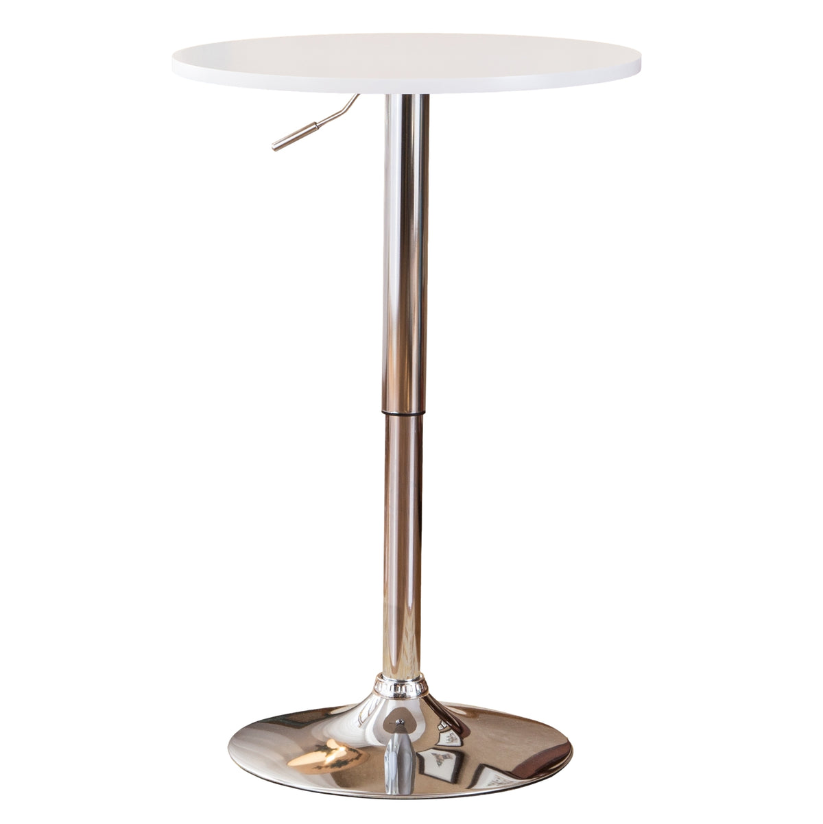 Adjustable Wood and Metal Bar Table
