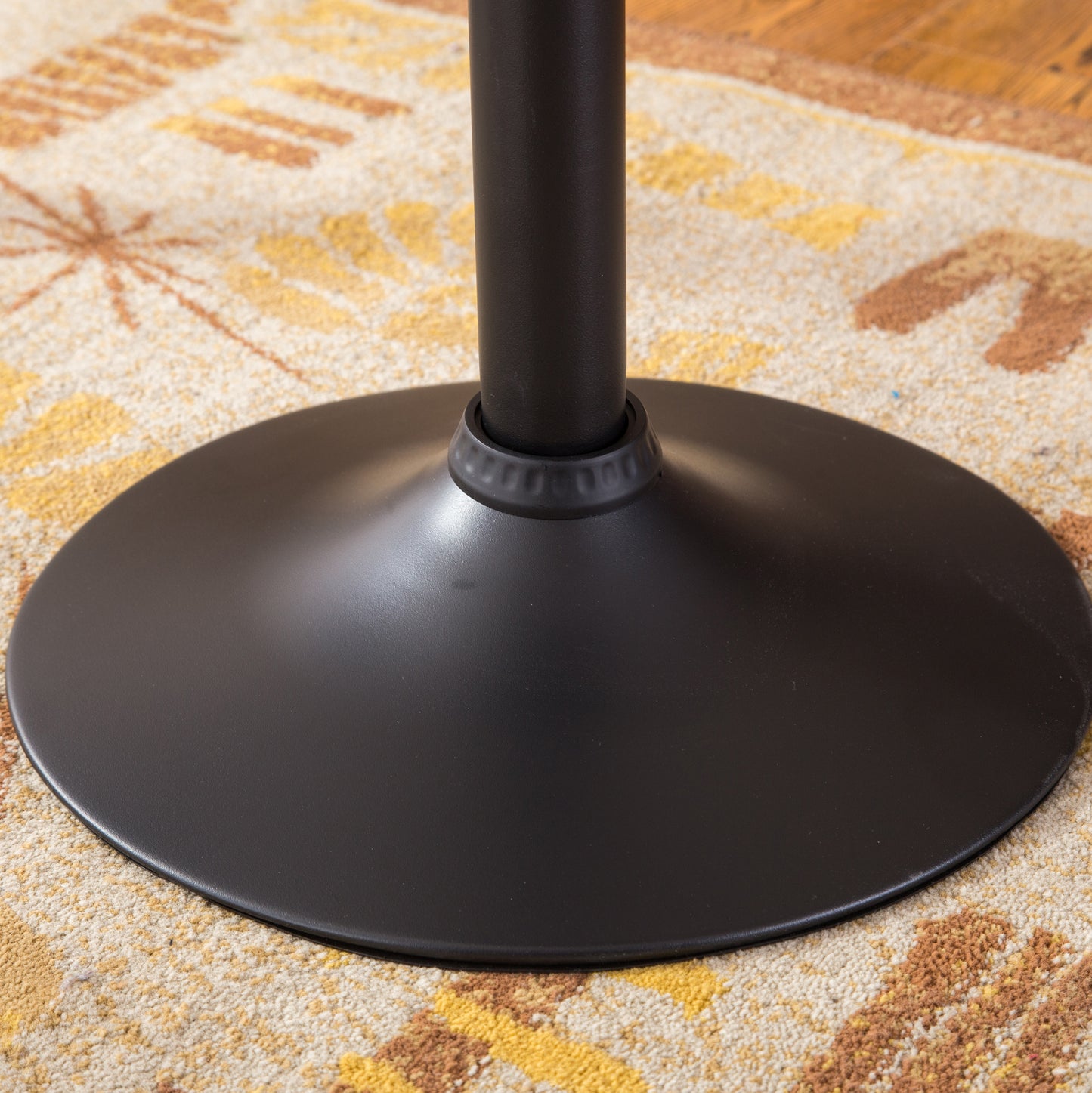 Roundhill Furniture Belham Black Adjustable Metal Base 3-Piece Bar table'set