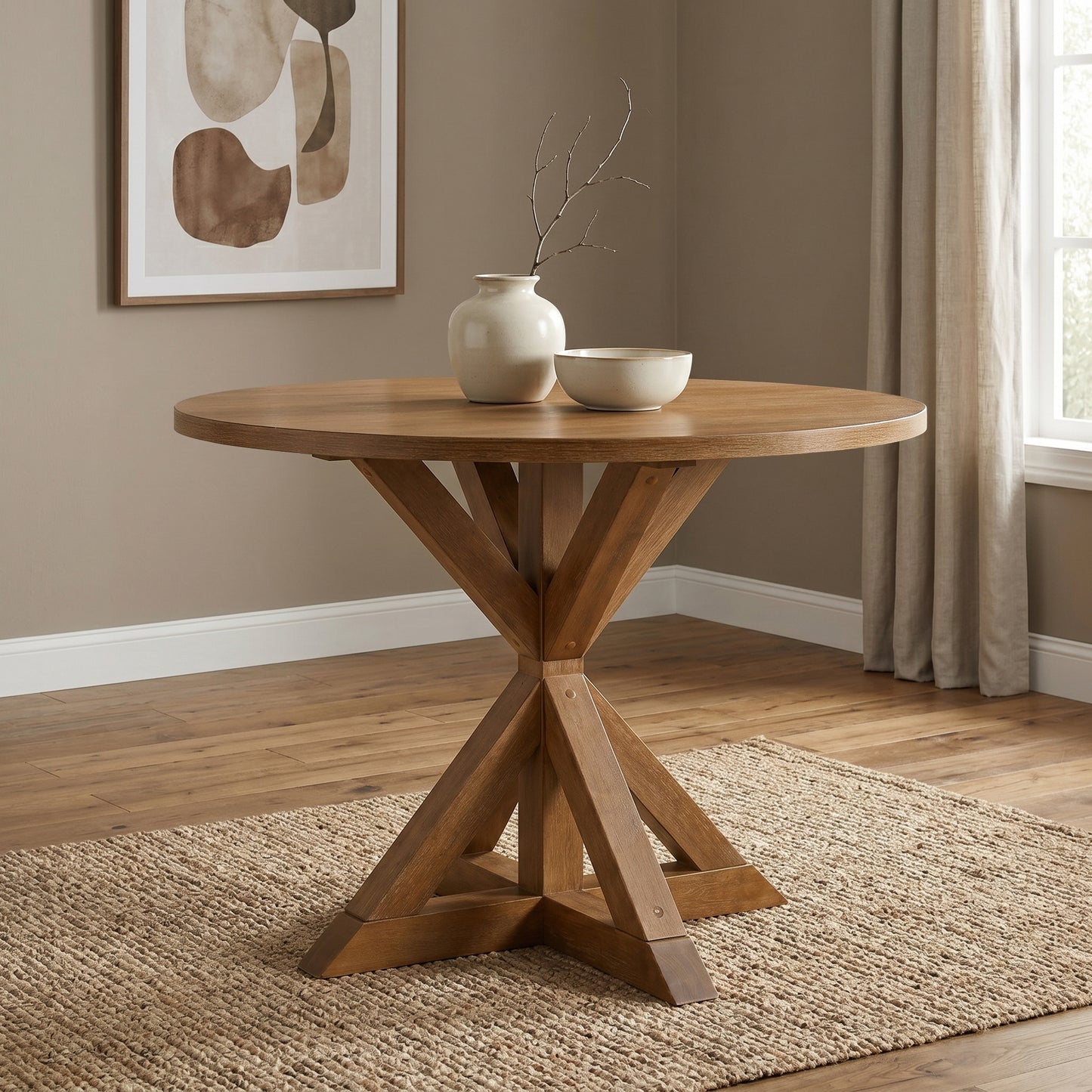 Windvale Cross-Buck Base Counter Height Dining Table