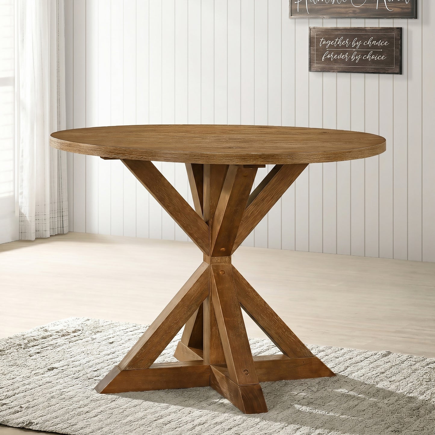 Windvale Cross-Buck Base Counter Height Dining Table