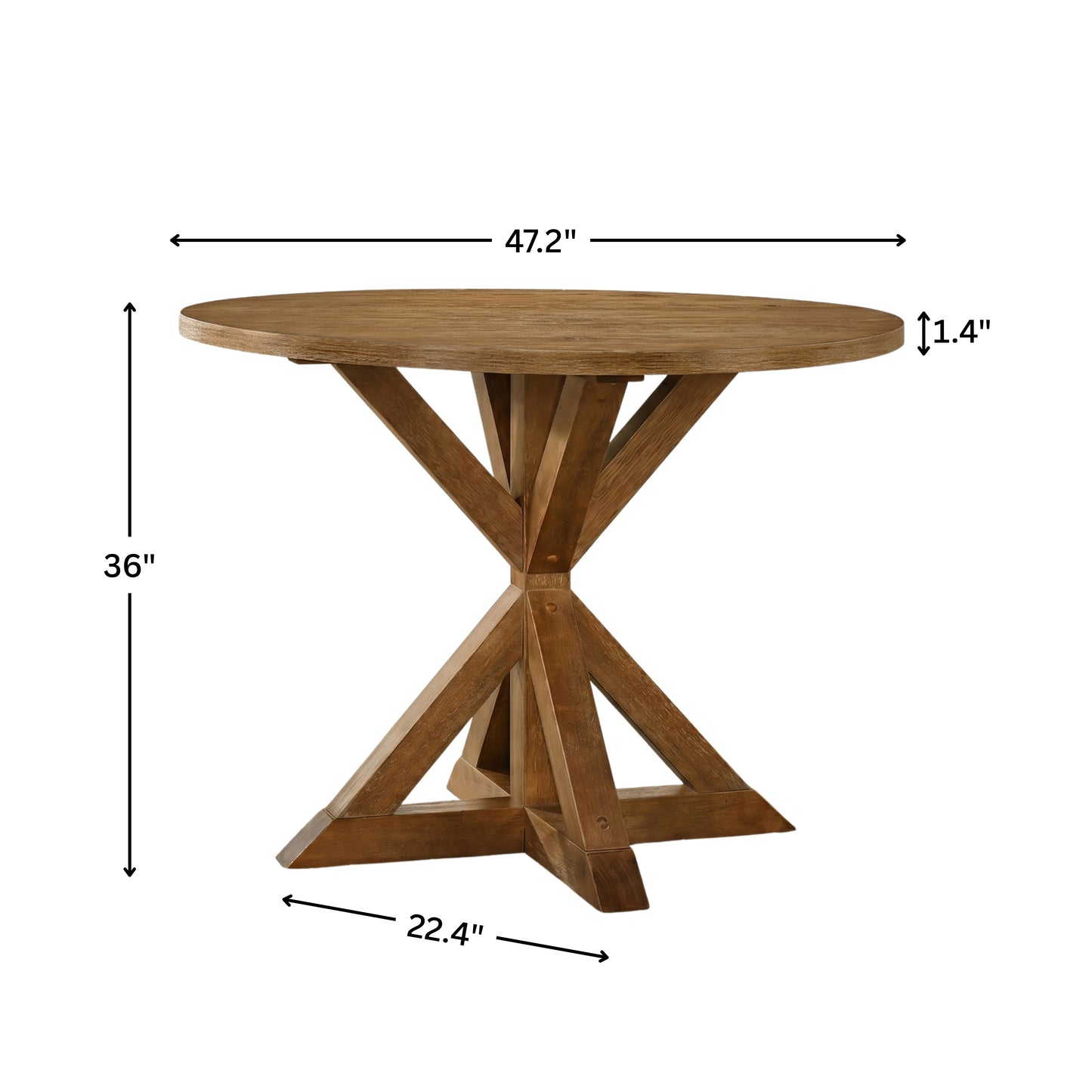 Windvale Cross-Buck Base Counter Height Dining Table