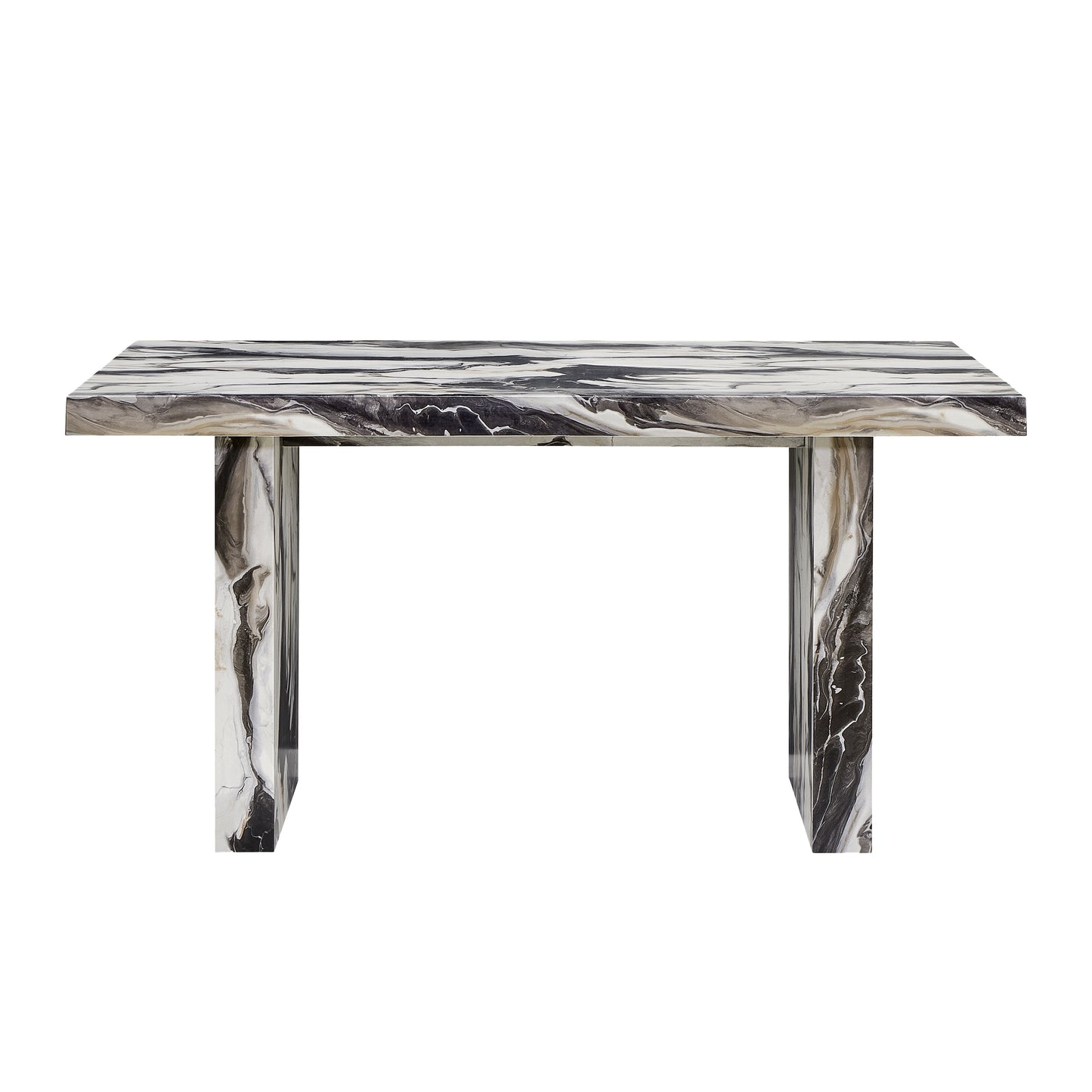 Roundhill Furniture Cavira Modern Faux Marble Counter Height Dining Table