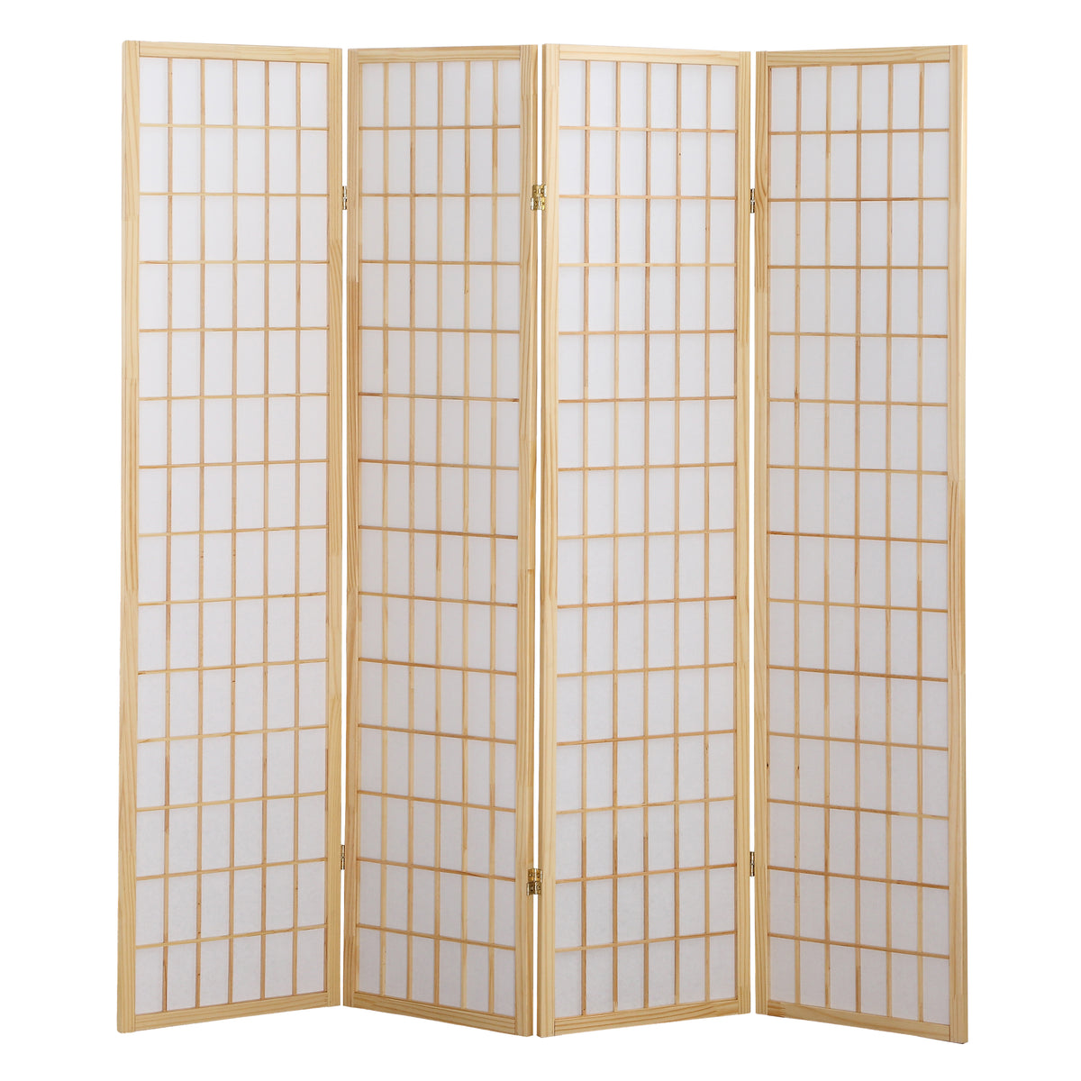 4 Panel Natural Oriental Shoji Screen / Room Divider