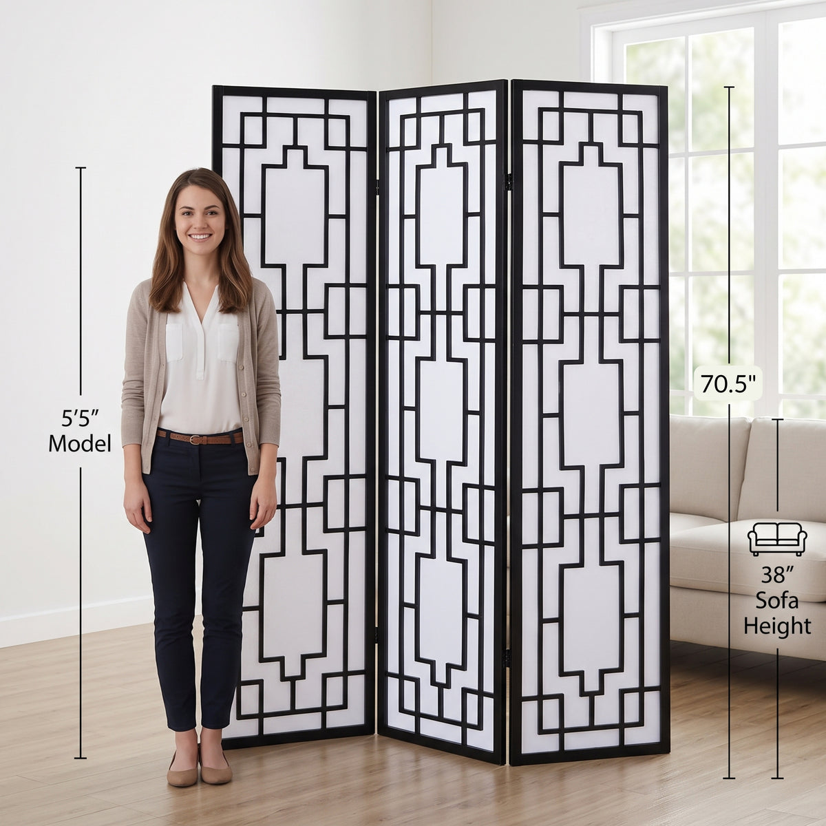 Sudoku 3 Panel Room Divider Screen