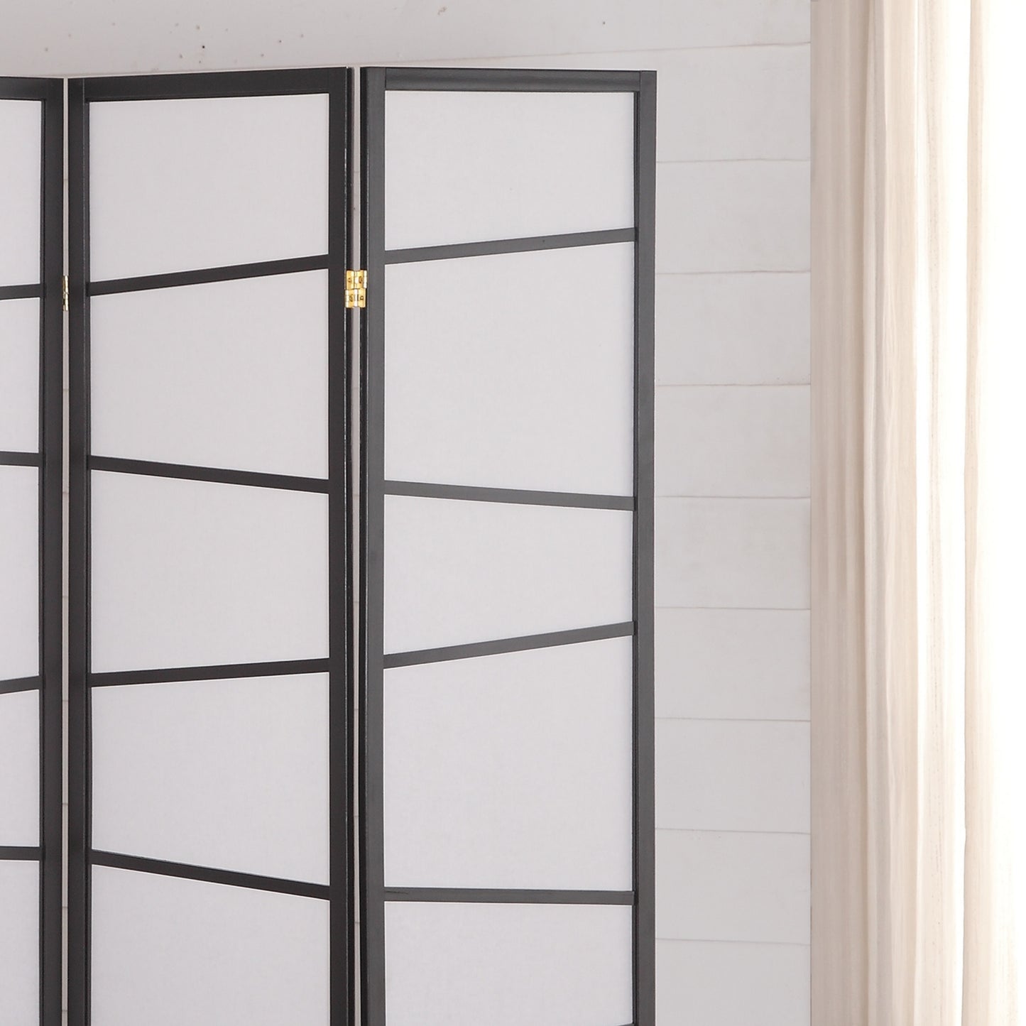 3-Panel Screen Room Divider - Black