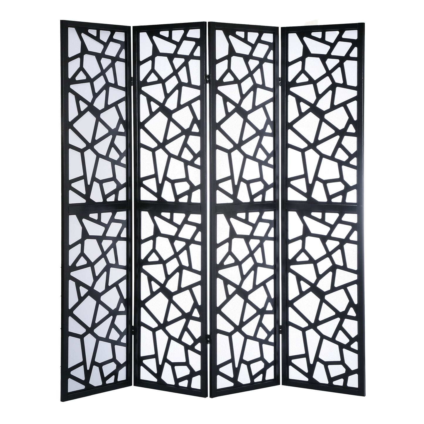 Giyano Black 4 Panel Screen Room Divider