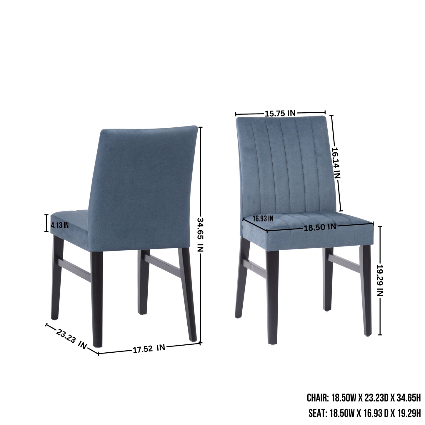 Tabner Edo 5-Piece Dining Set, Round Trestle Table and 4 Upholstered Chairs