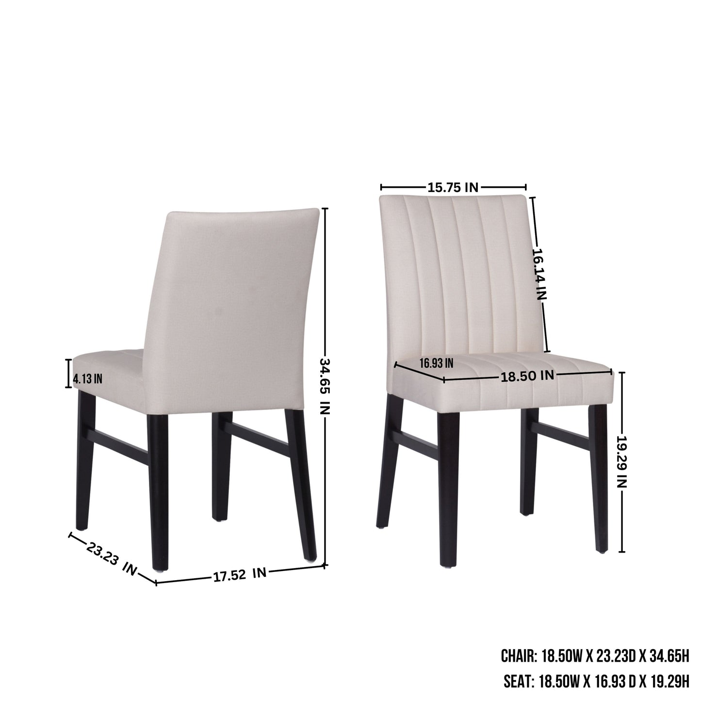 Tabner Edo 5-Piece Dining Set, Round Trestle Table and 4 Upholstered Chairs