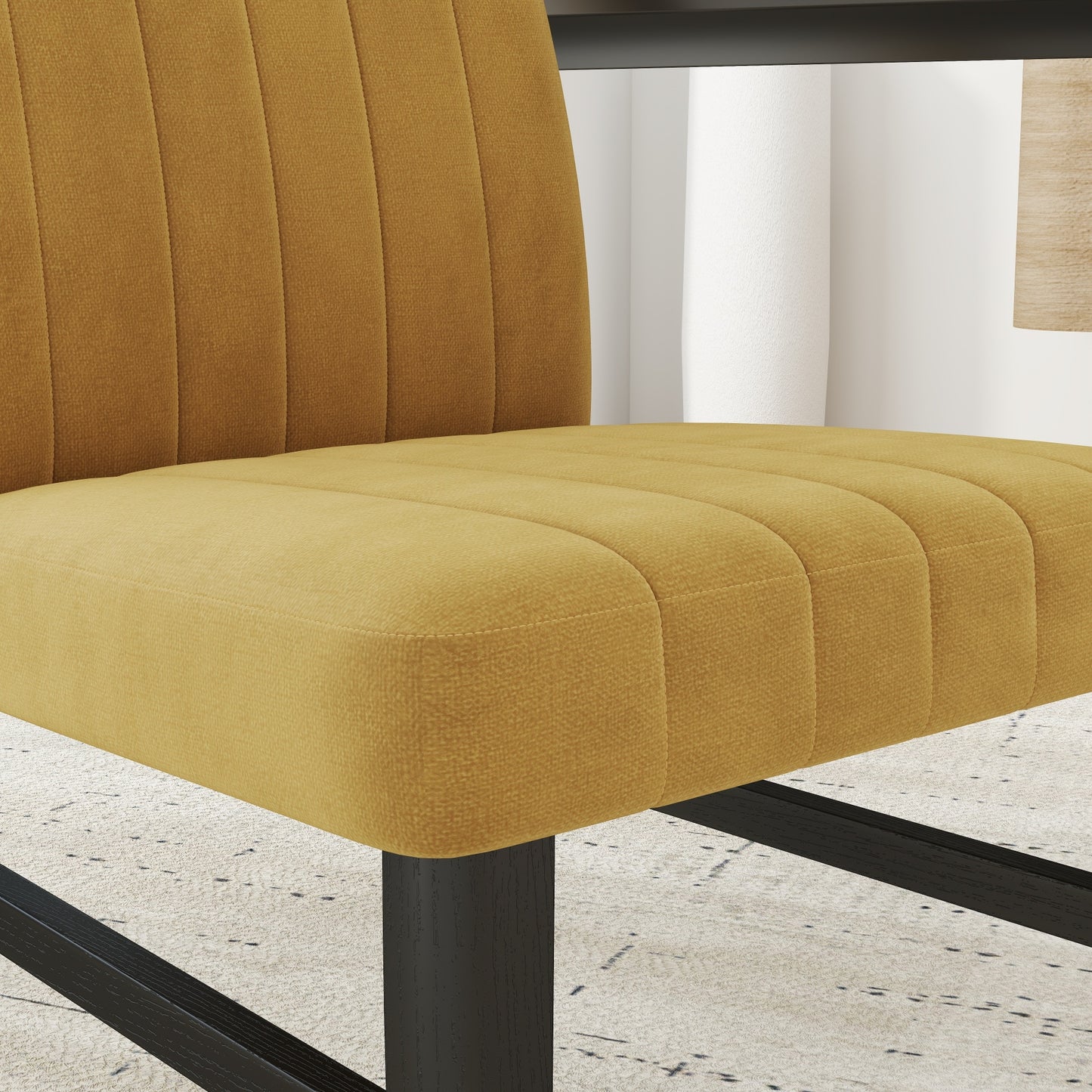 Tabner Edo 5-Piece Dining Set, Round Trestle Table and 4 Upholstered Chairs